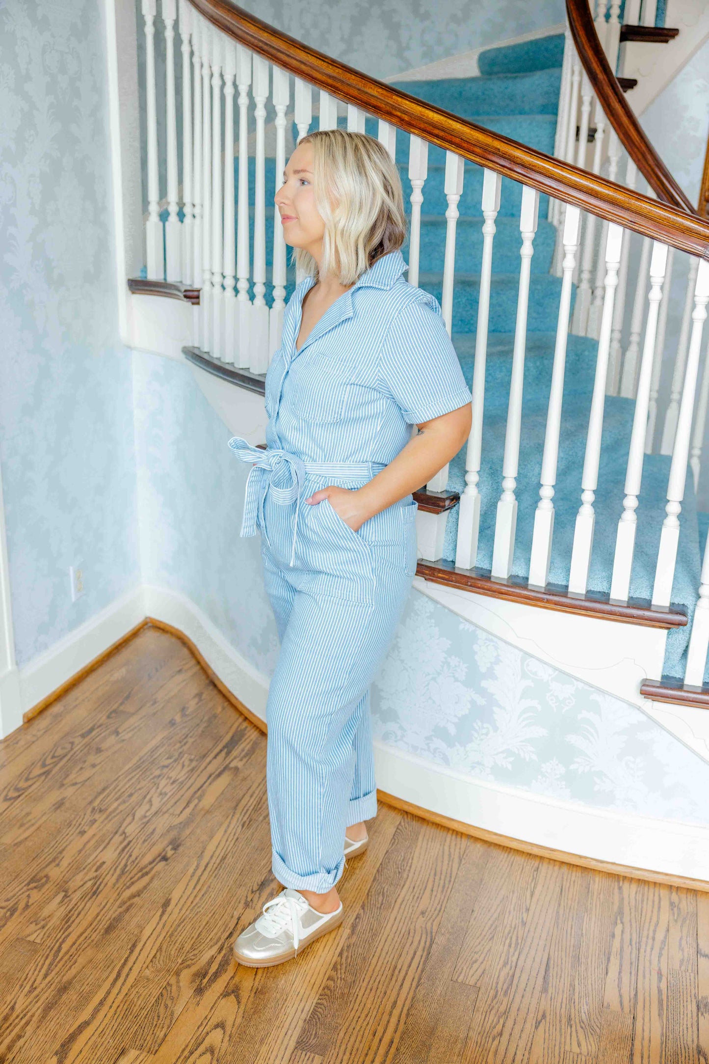 Saylor Denim Utility Jumpsuit