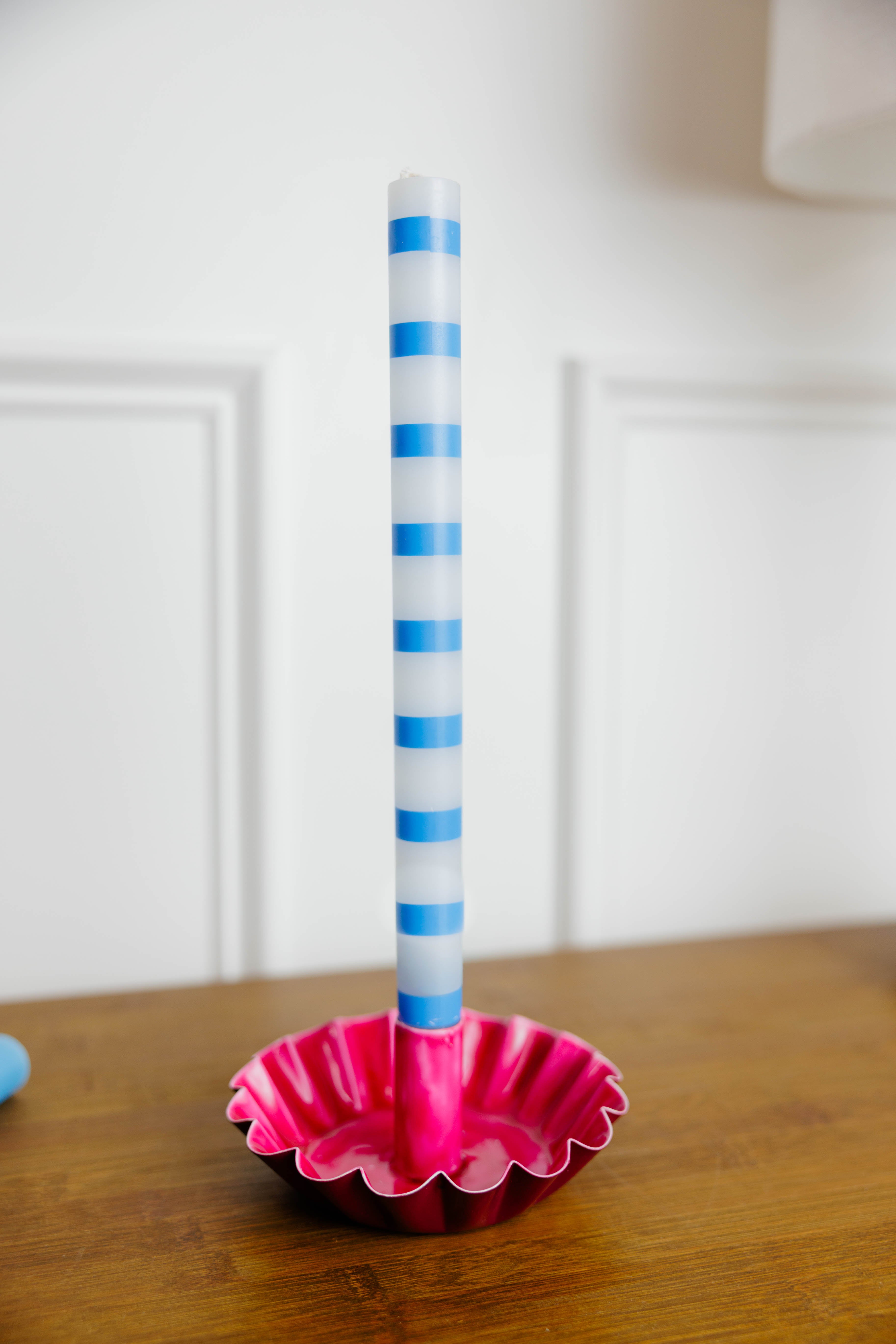 Stripe Dinner Candles