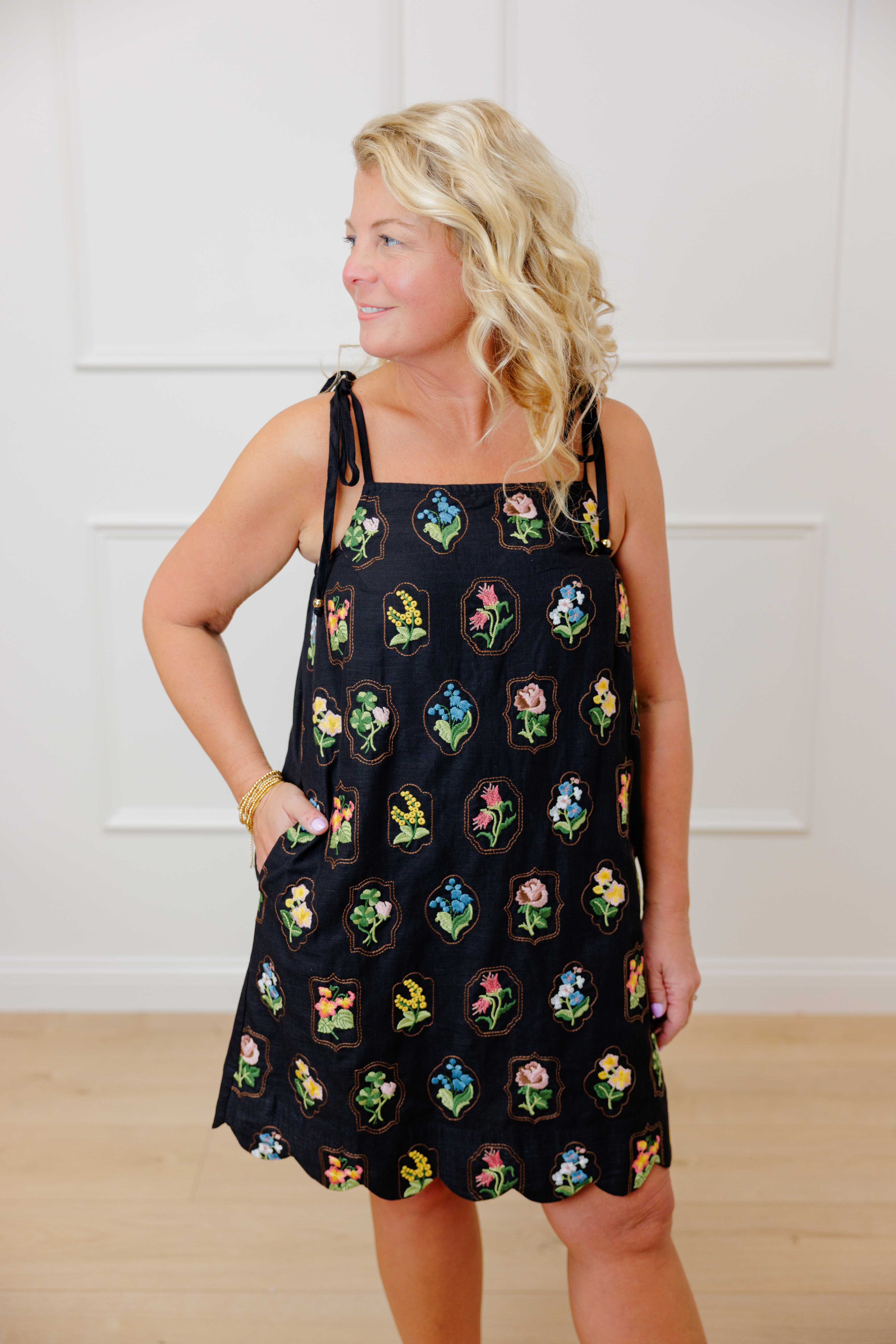 Midnight Meadow Mini Dress