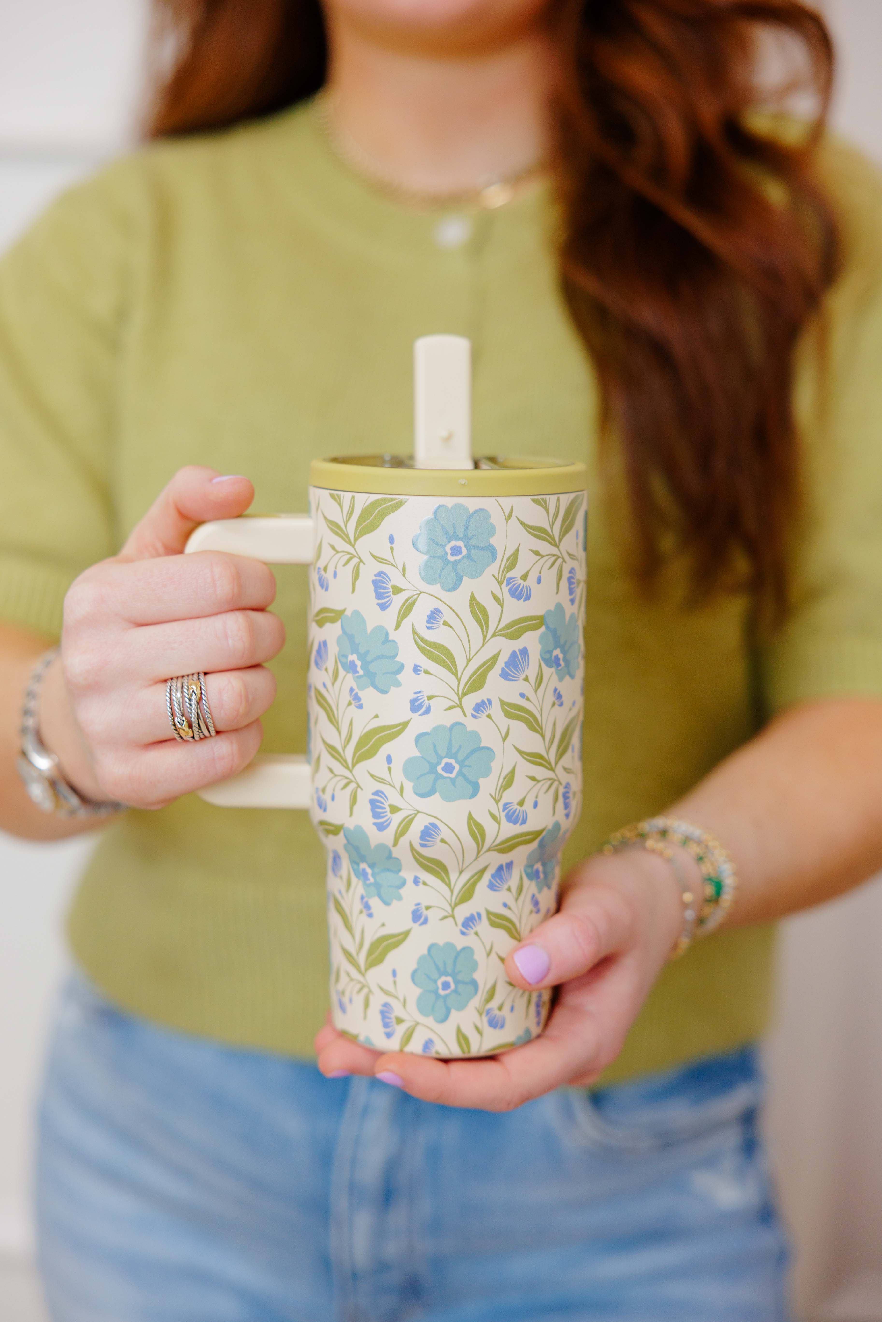 Poppin' Petals Flip Straw Tumbler