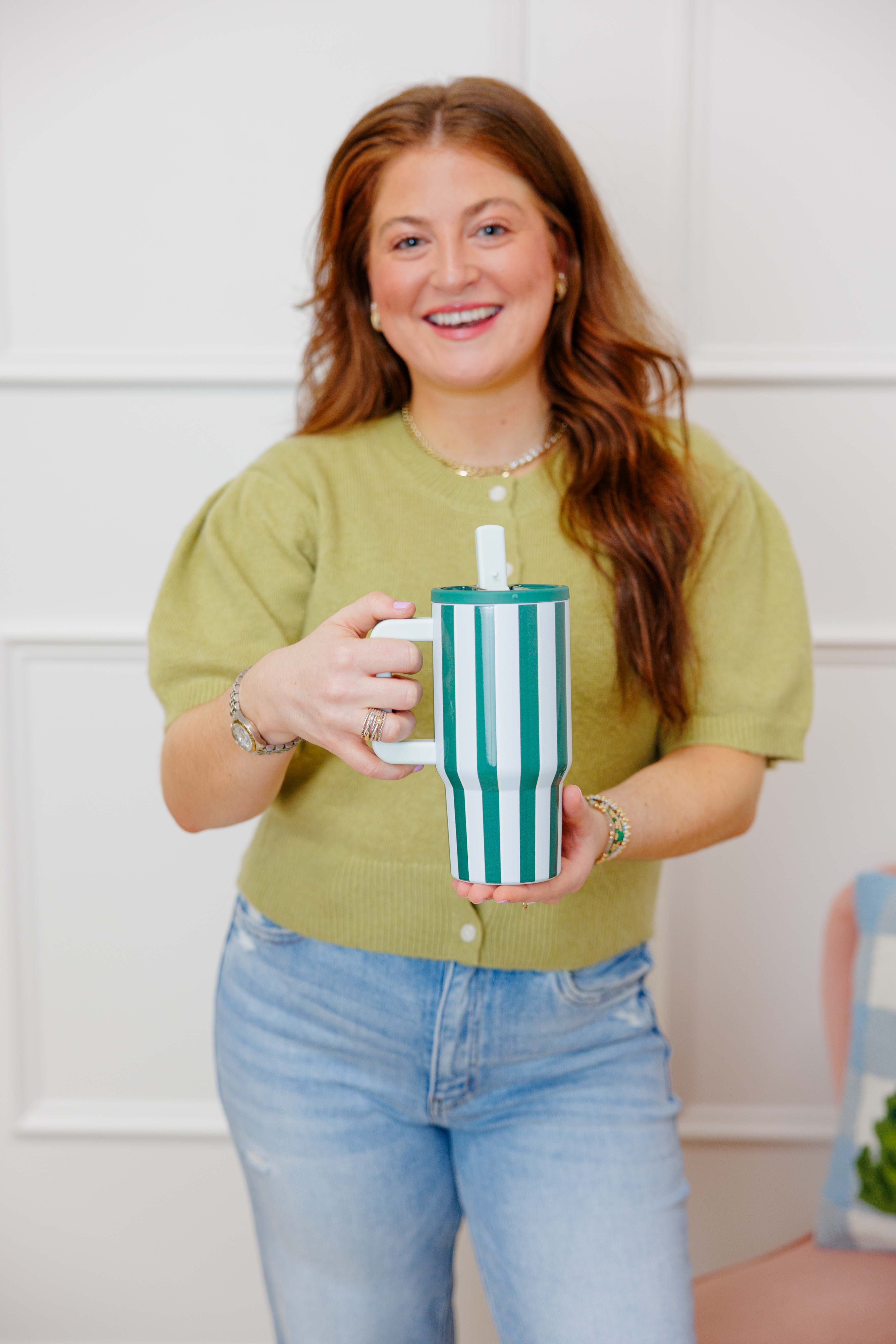 Sicily Stripes Flip Straw Tumbler