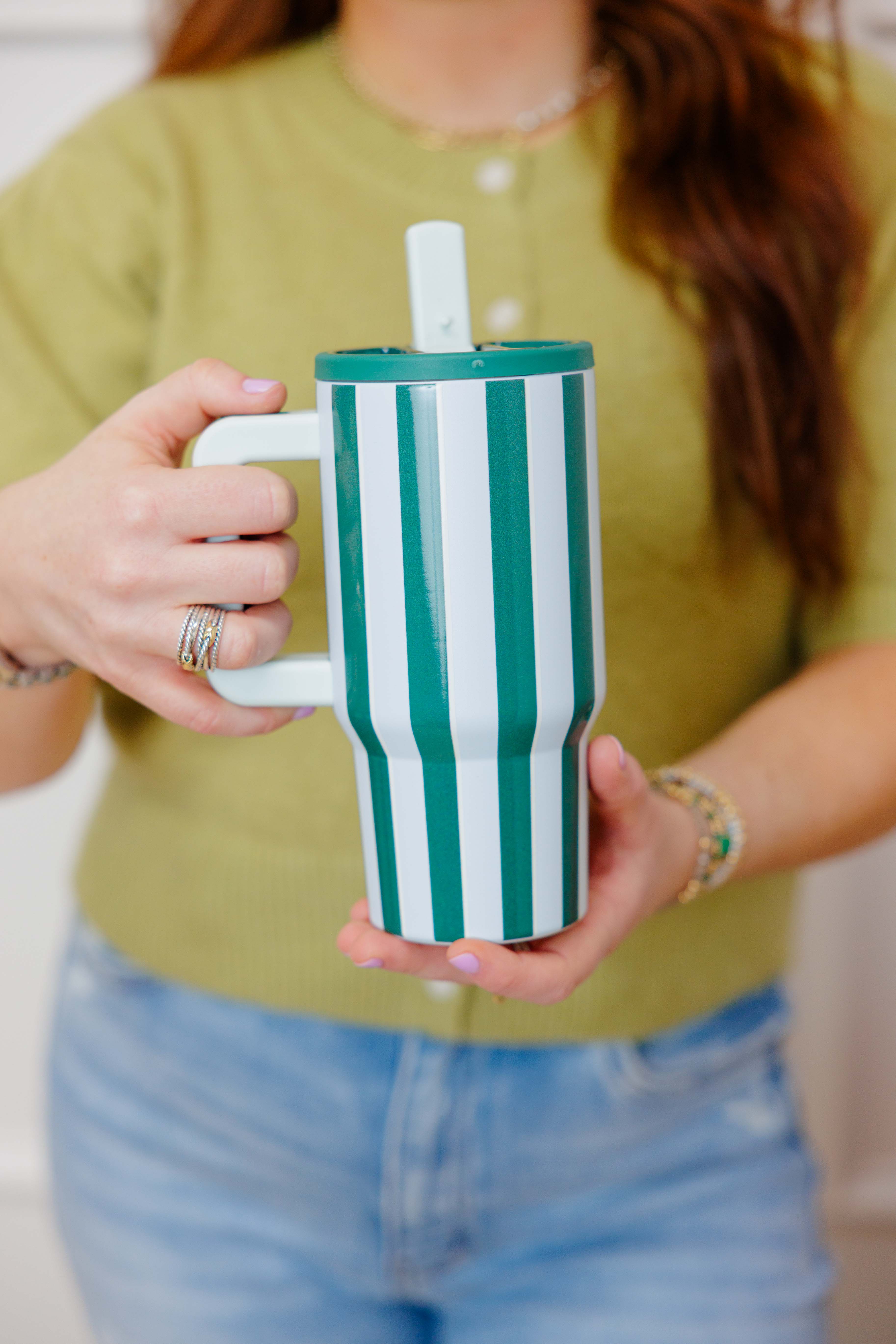 Sicily Stripes Flip Straw Tumbler