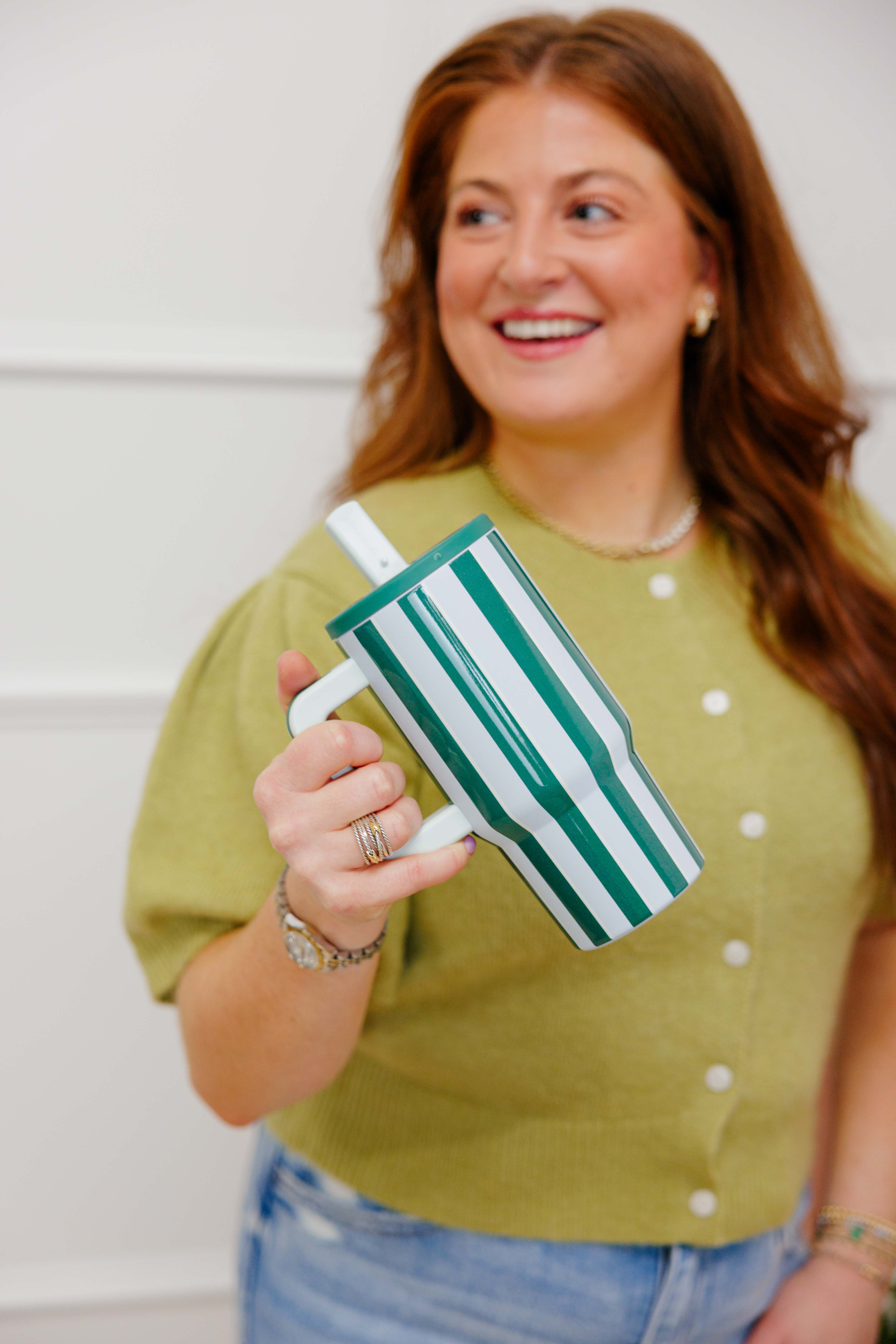 Sicily Stripes Flip Straw Tumbler