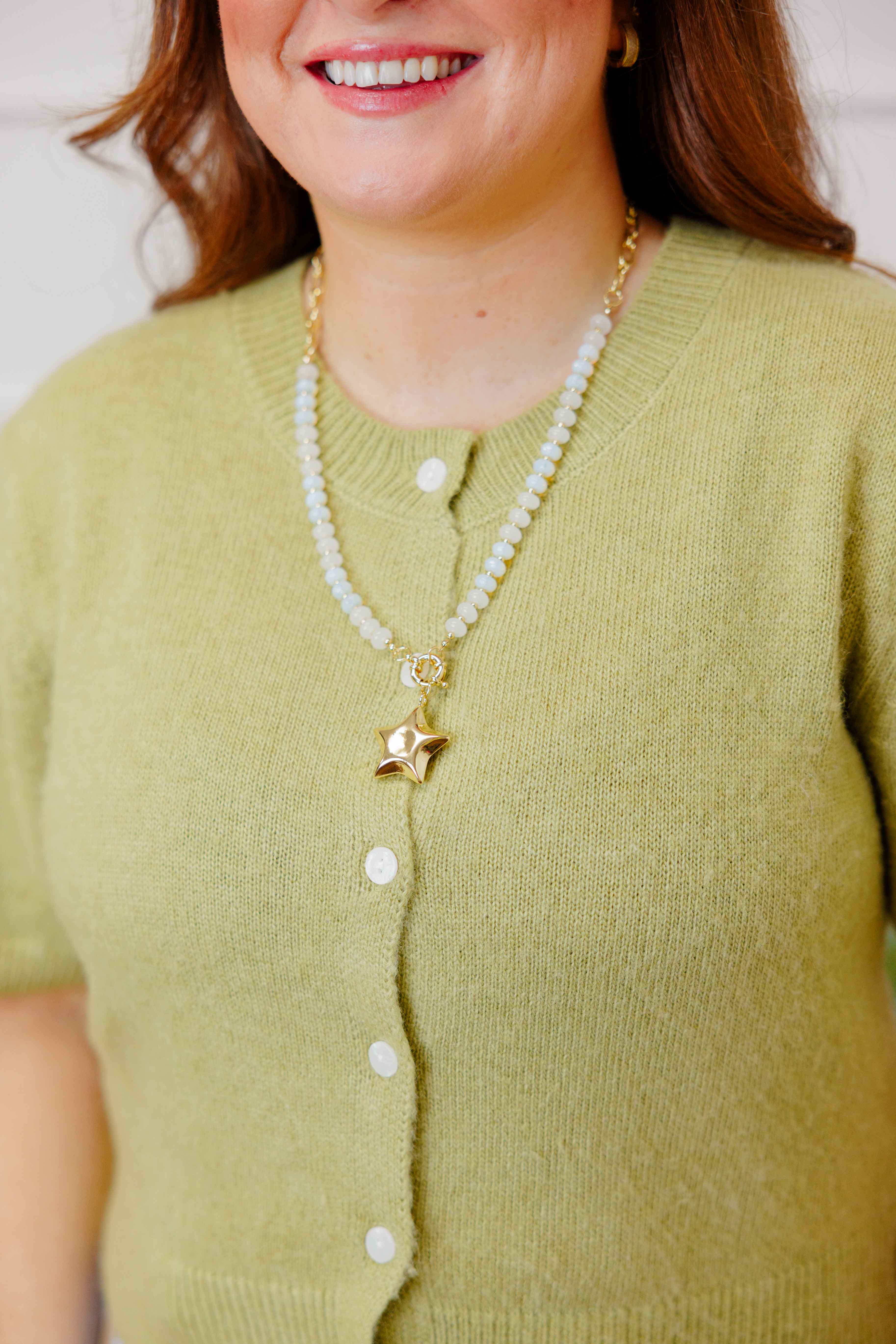 Pearl Puff Star Necklace