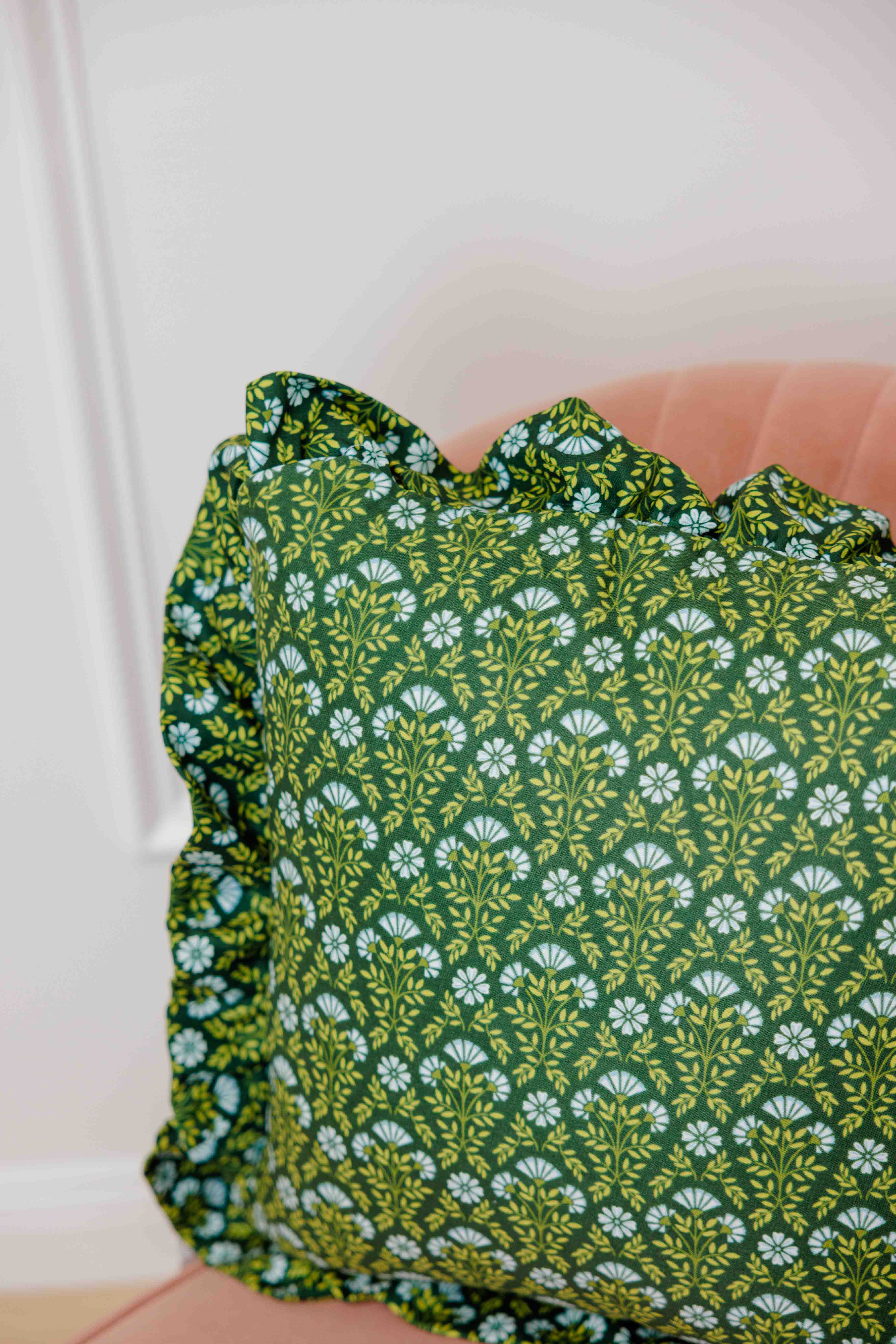 Everbloom Forest Scalloped Pillow