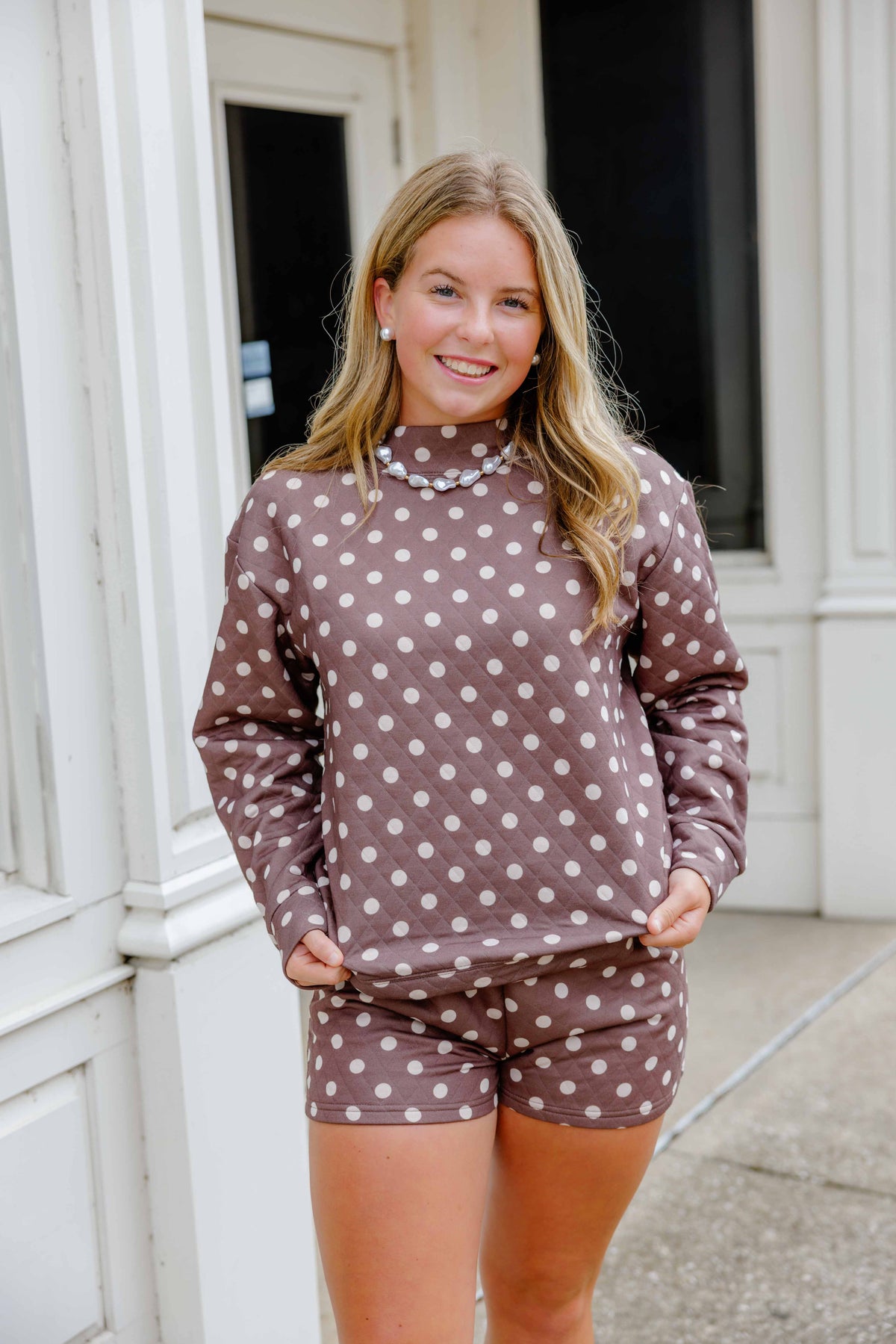 Mocha Quilted Lounge Set
