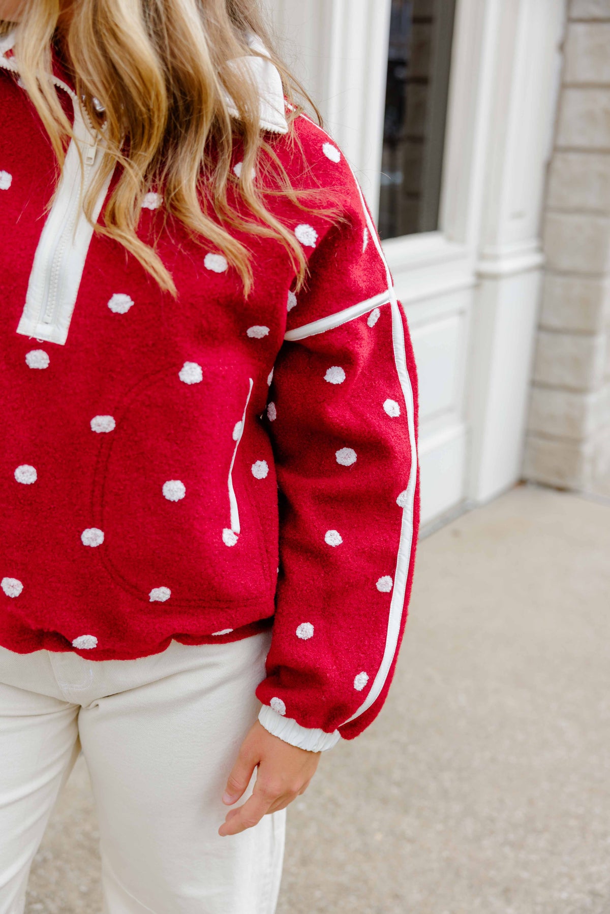 Maroon Dot Pullover