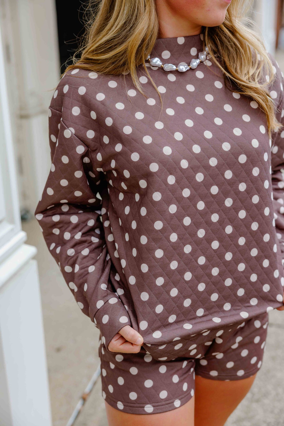 Mocha Quilted Lounge Set