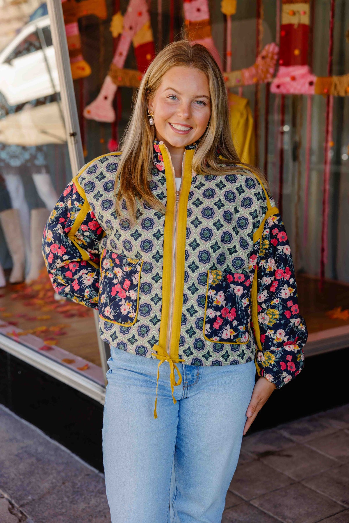 Marigold Floral Rose Jacket