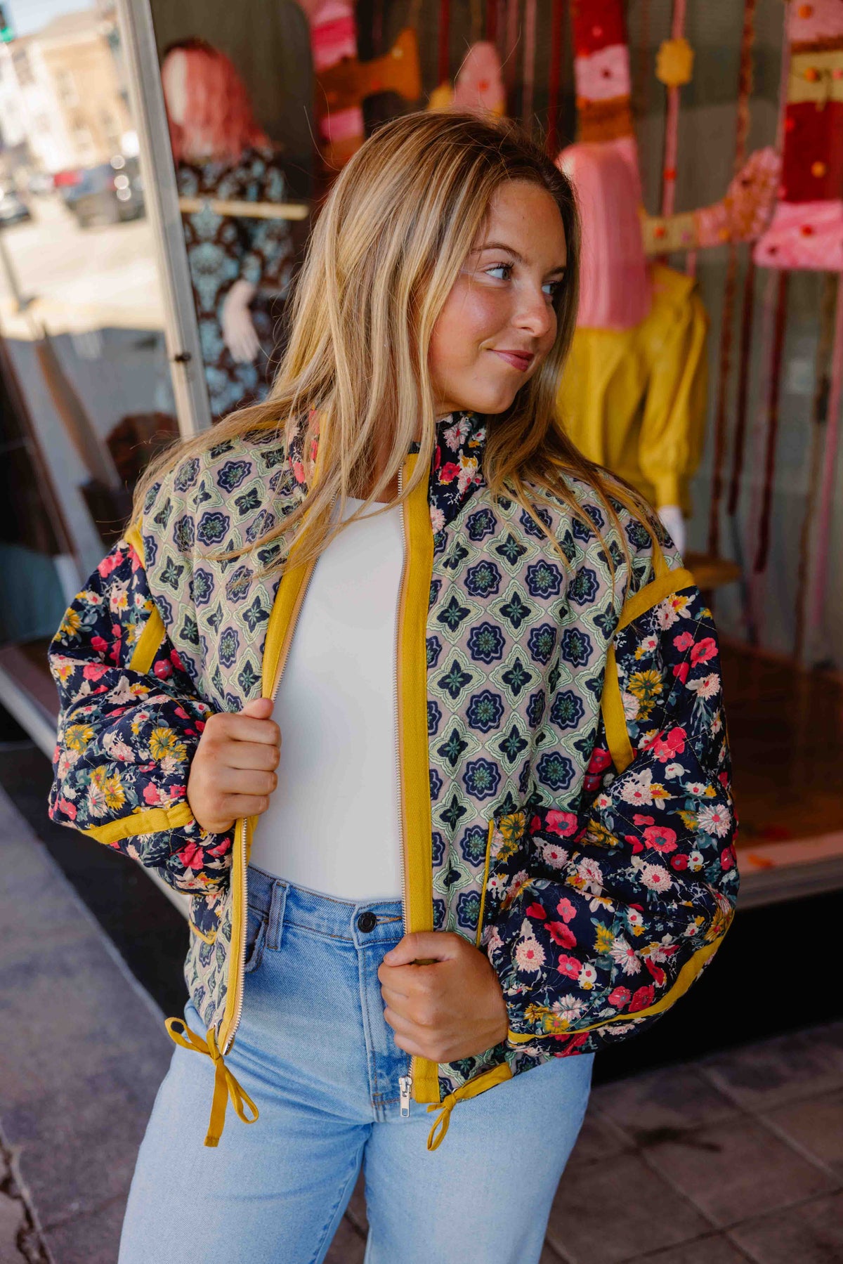 Marigold Floral Rose Jacket