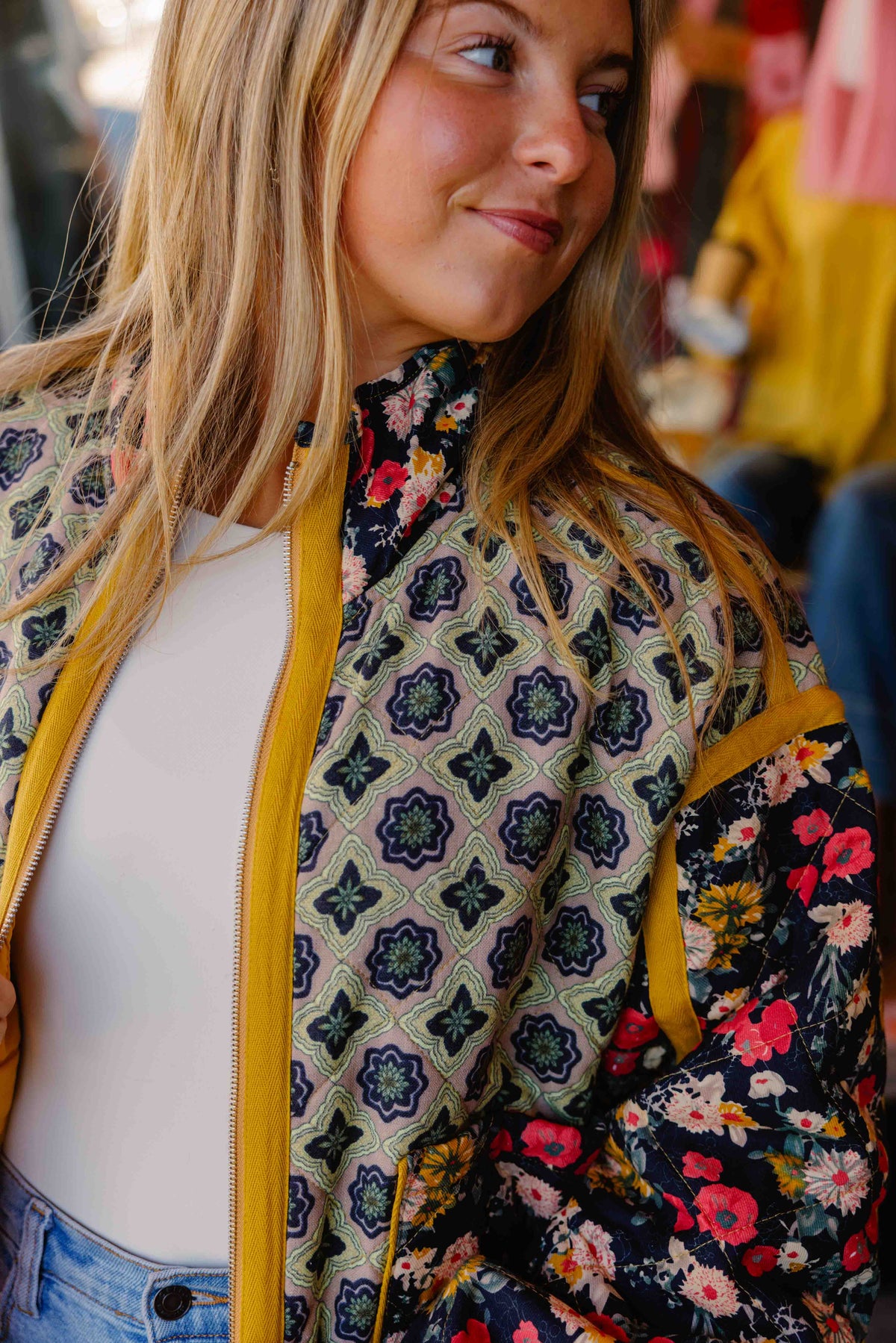 Marigold Floral Rose Jacket