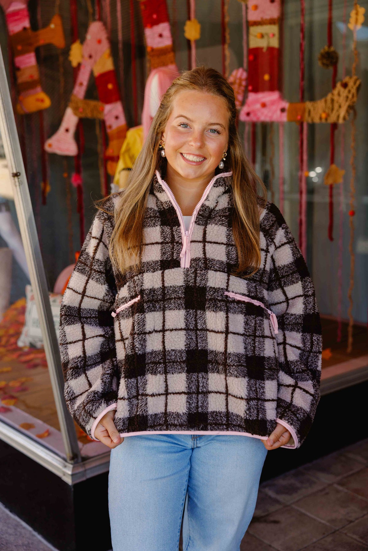 Cozy In Check Pullover