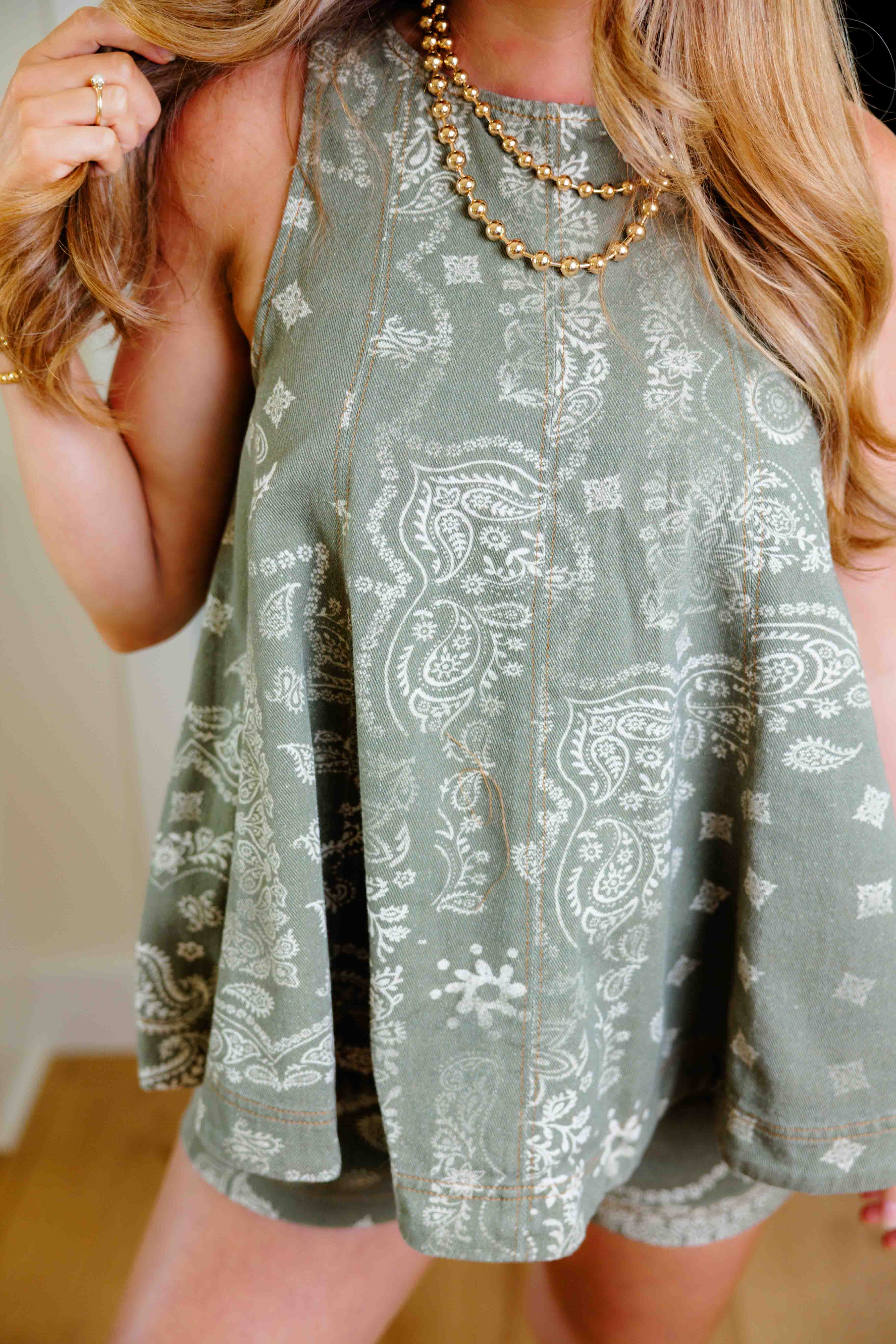 Vintage Army Bandana Short Set