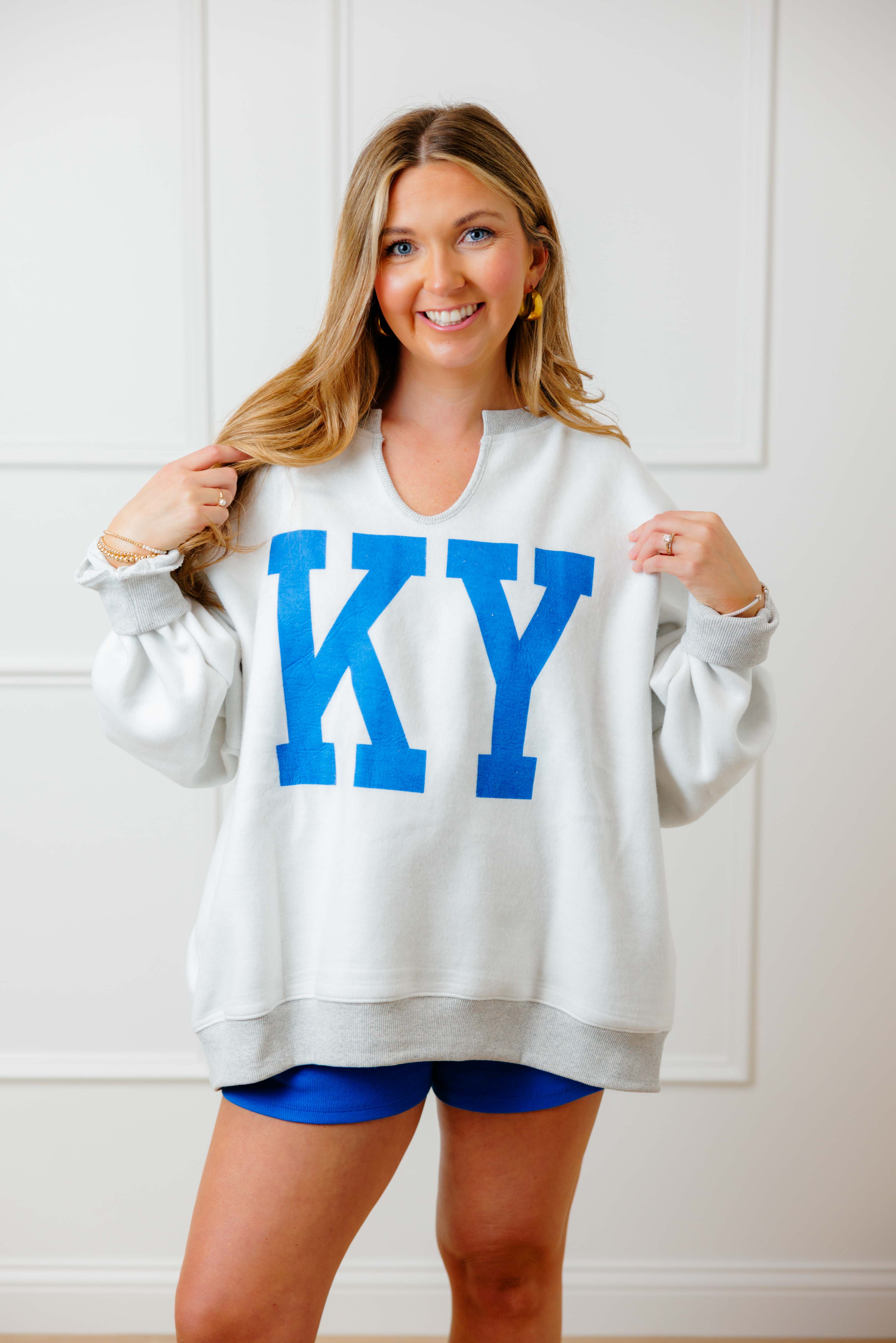 KY Split Neck Reversible Sweatshirt