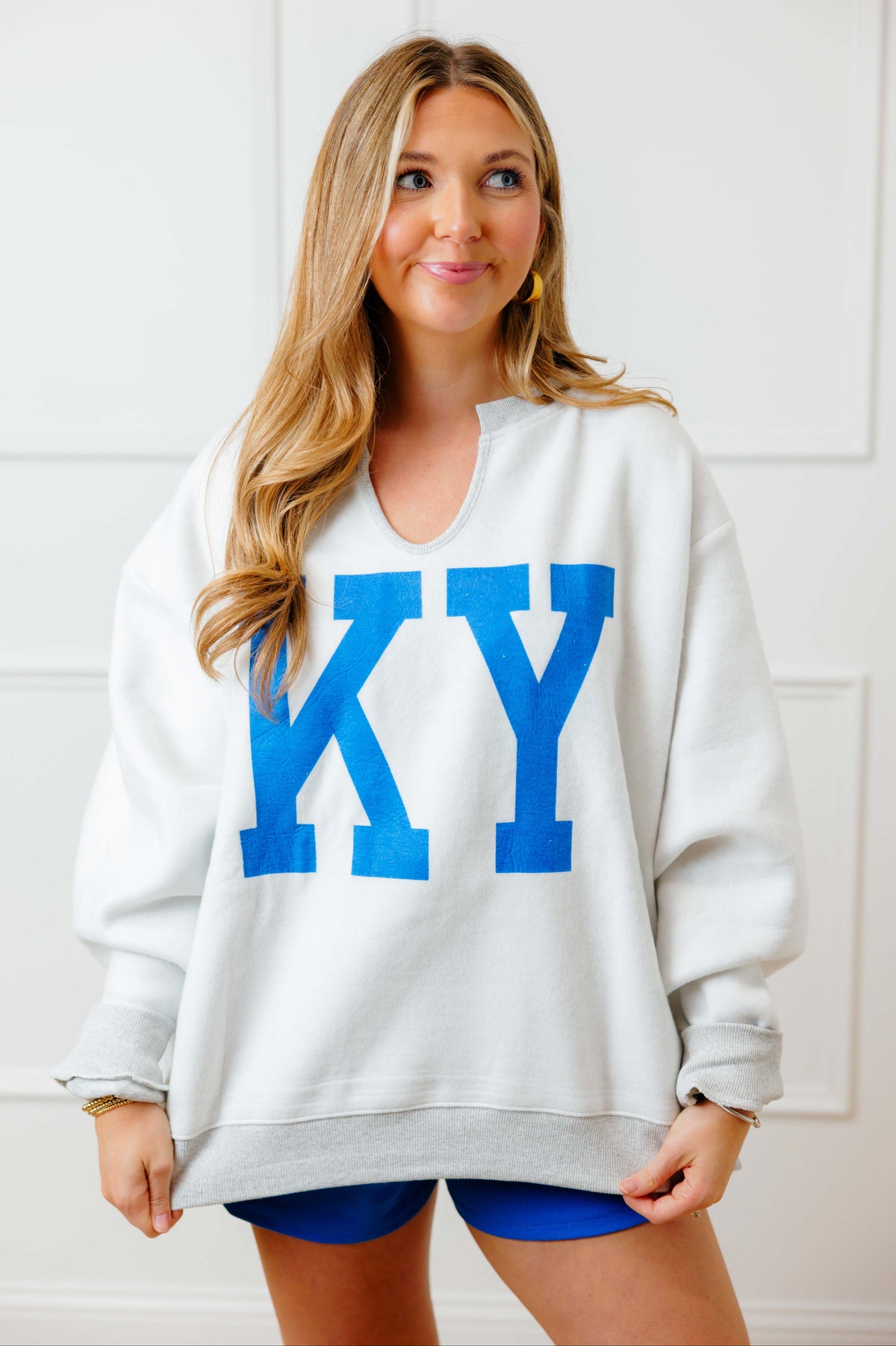 KY Split Neck Reversible Sweatshirt