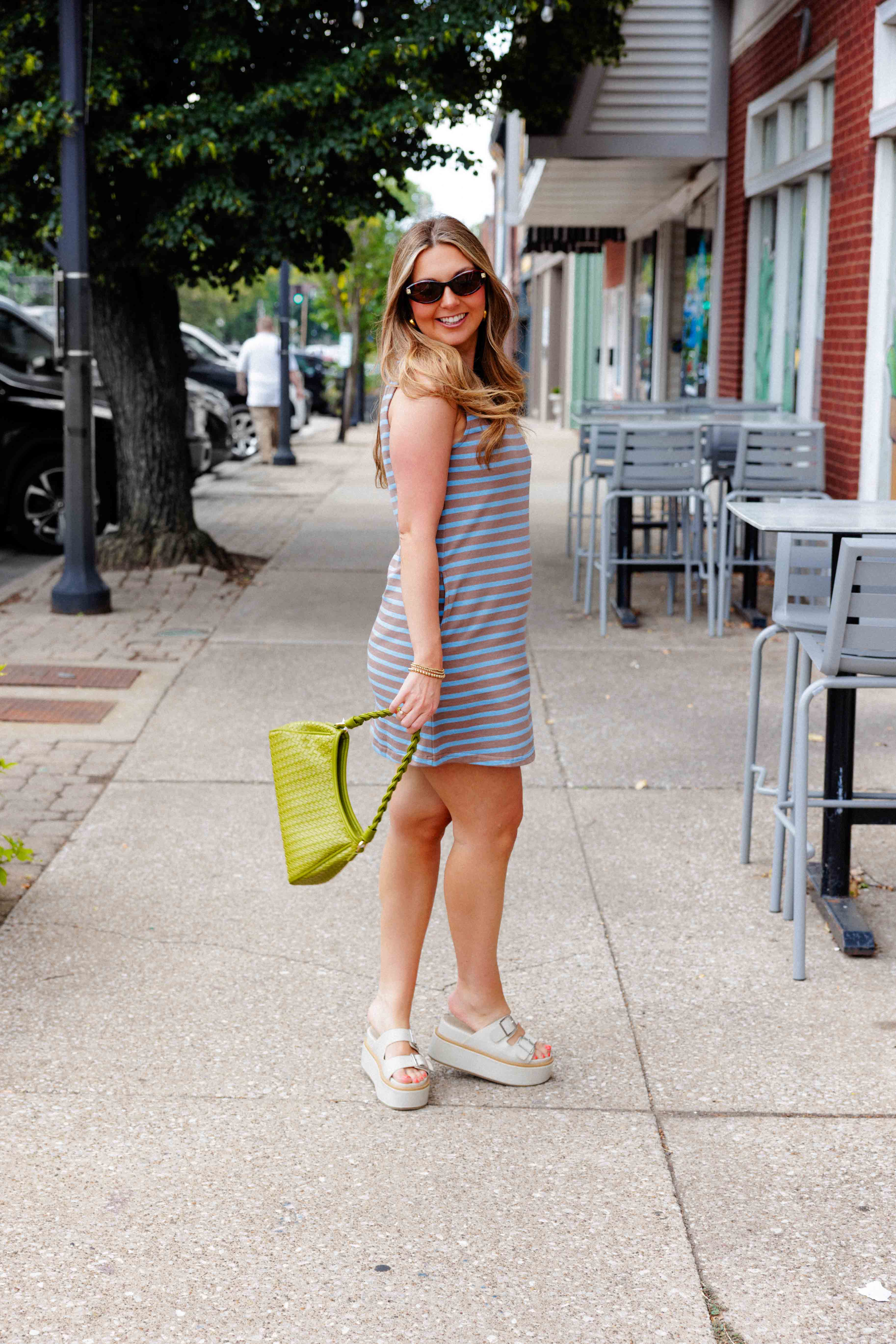 Mocha Blue Casual Dress