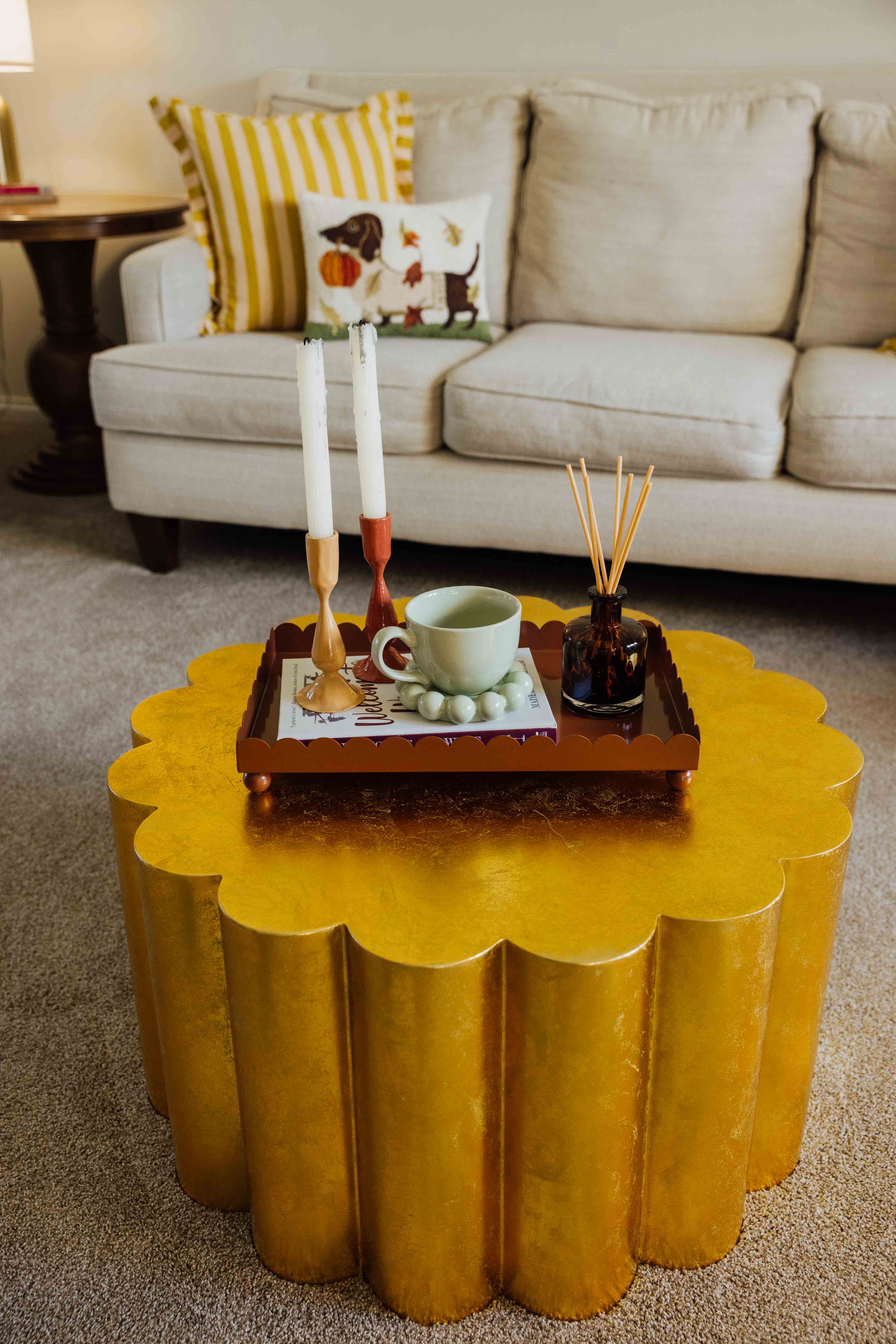 Brown Metal Decorative Tray