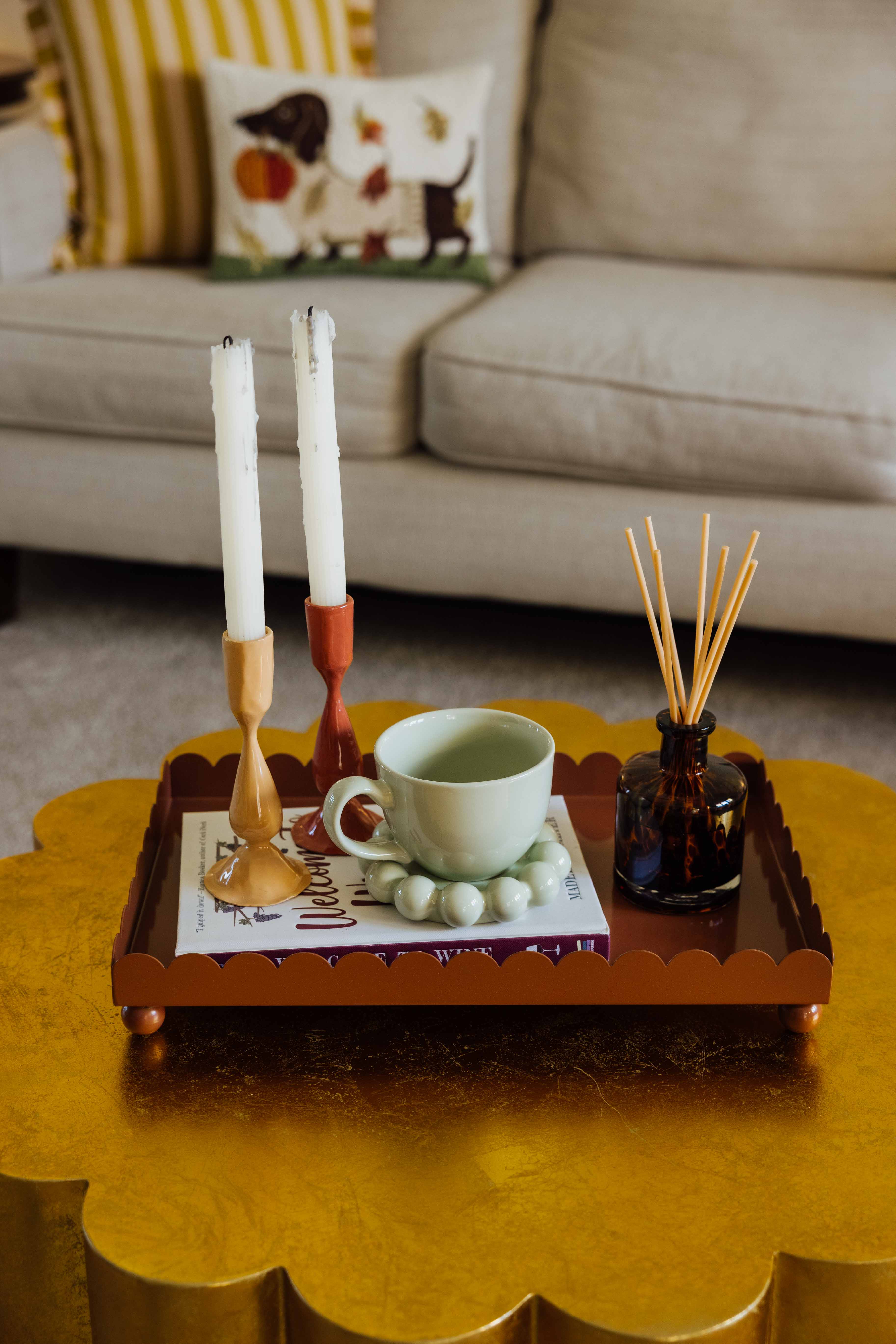 Brown Metal Decorative Tray