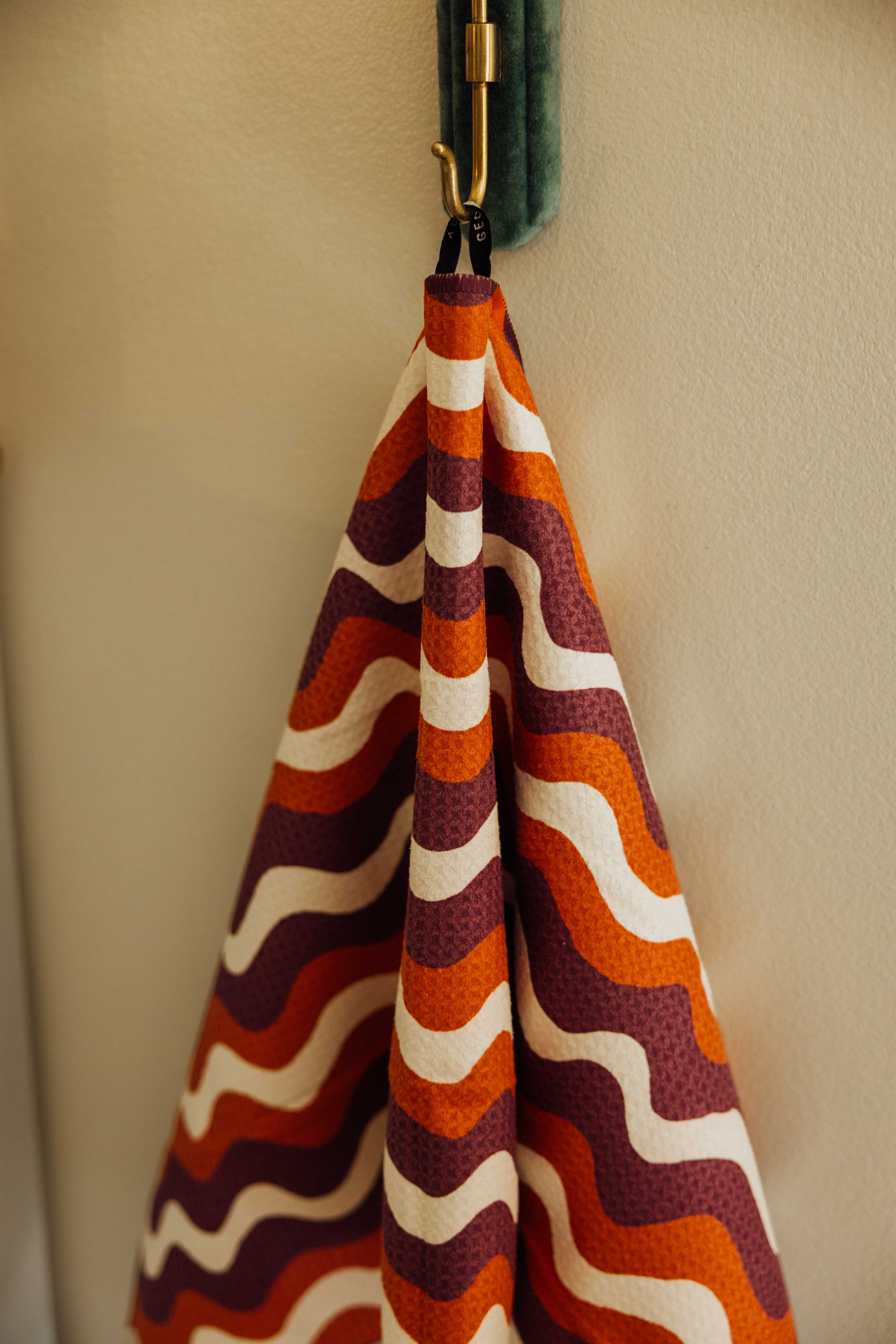 Harvest Groove Geometry Tea Towel