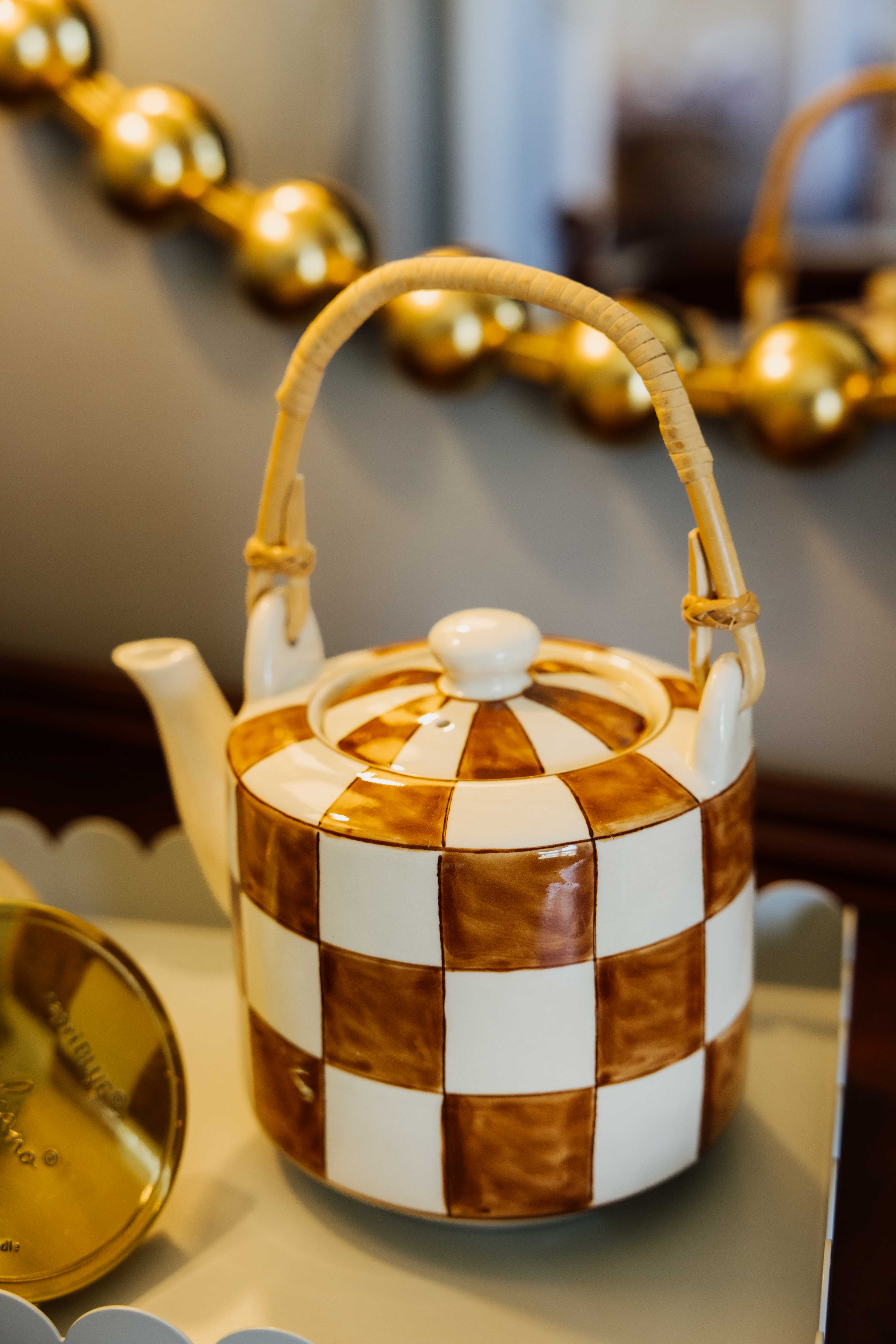 Checkered Tea Pot