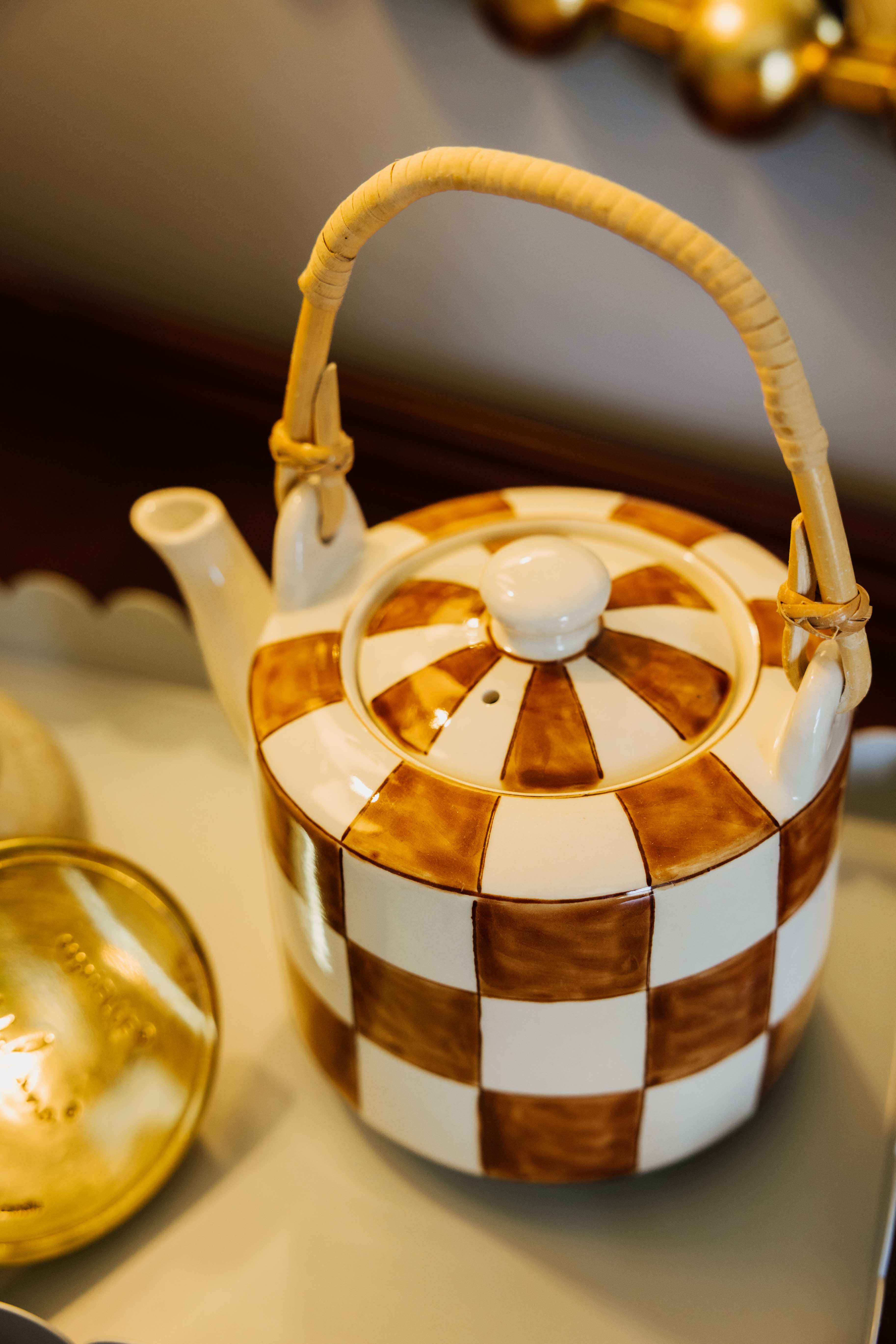 Checkered Tea Pot