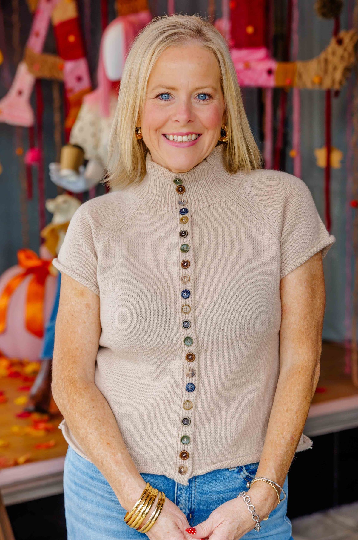 Jenna Button Up Knit Top