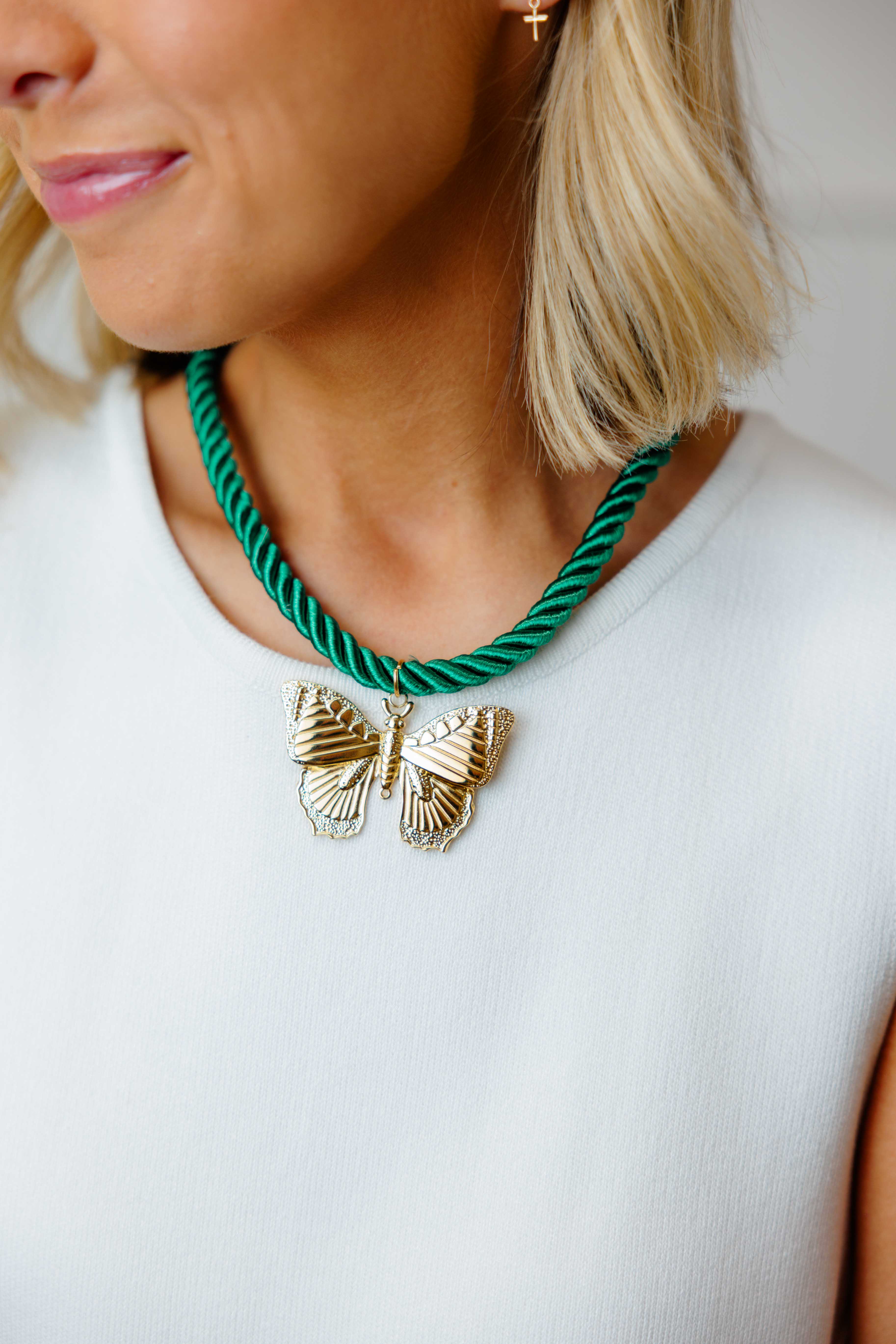 Emerald Butterfly Necklace