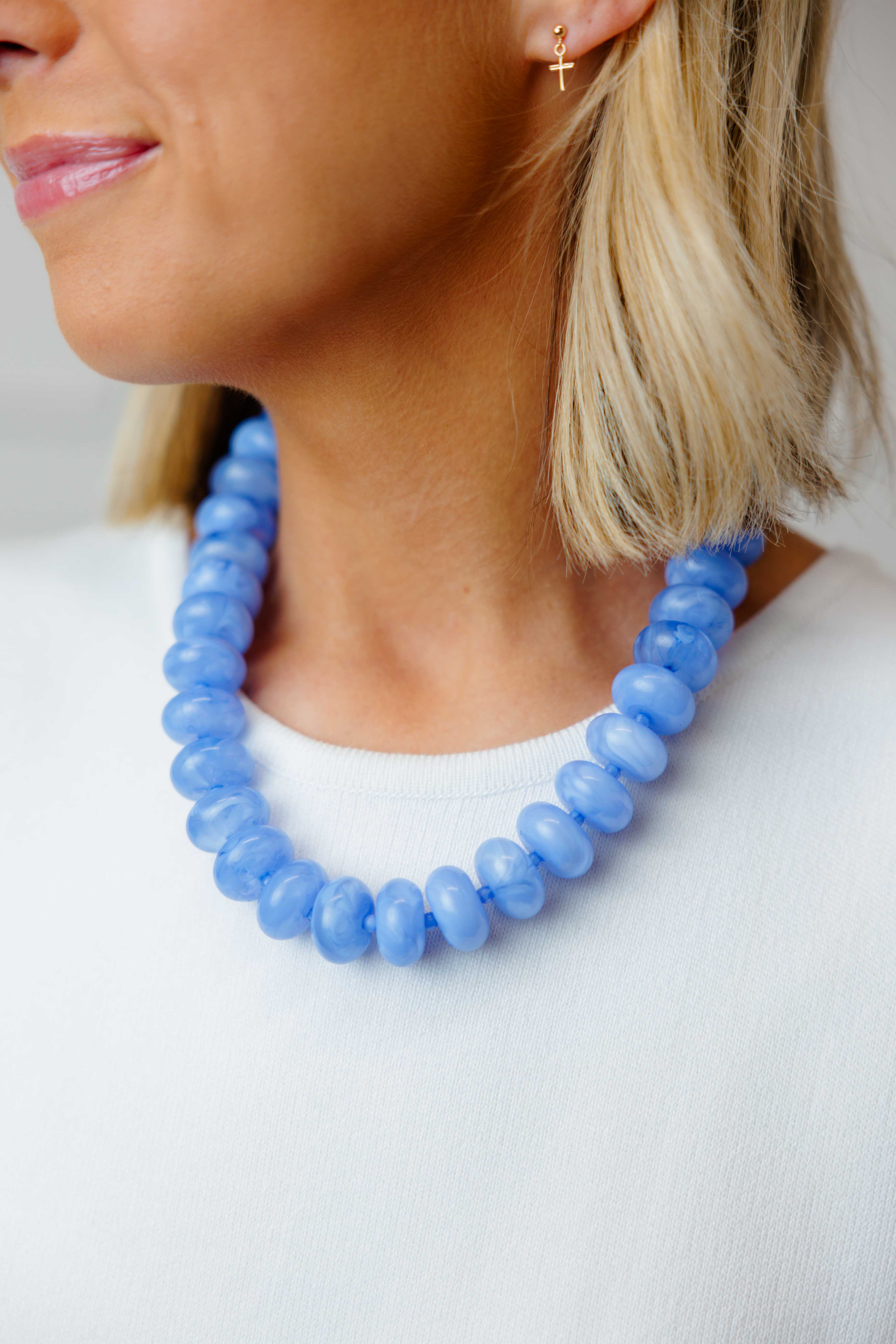 Light Blue Beaded Necklace