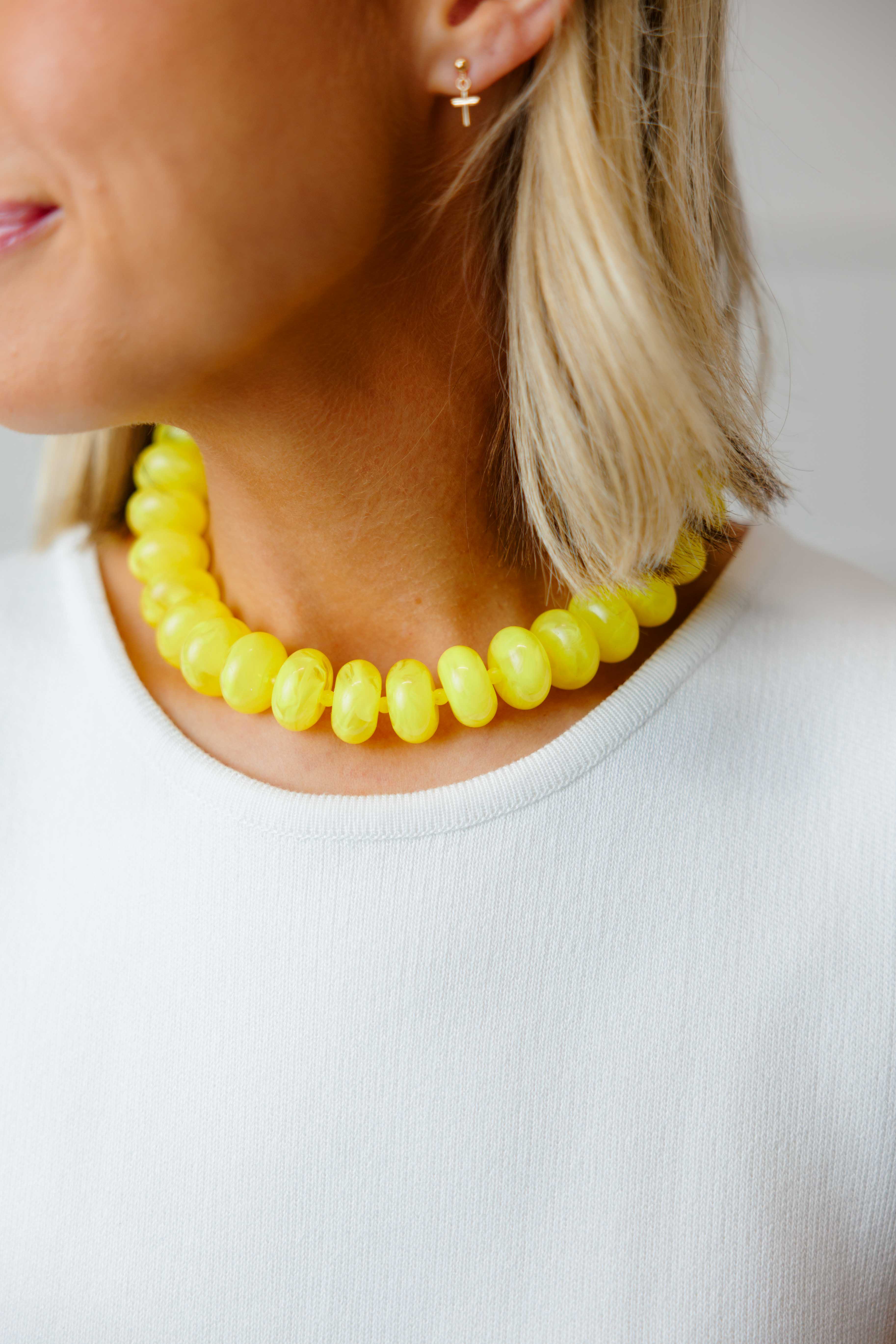 Yellow Beaded Necklace