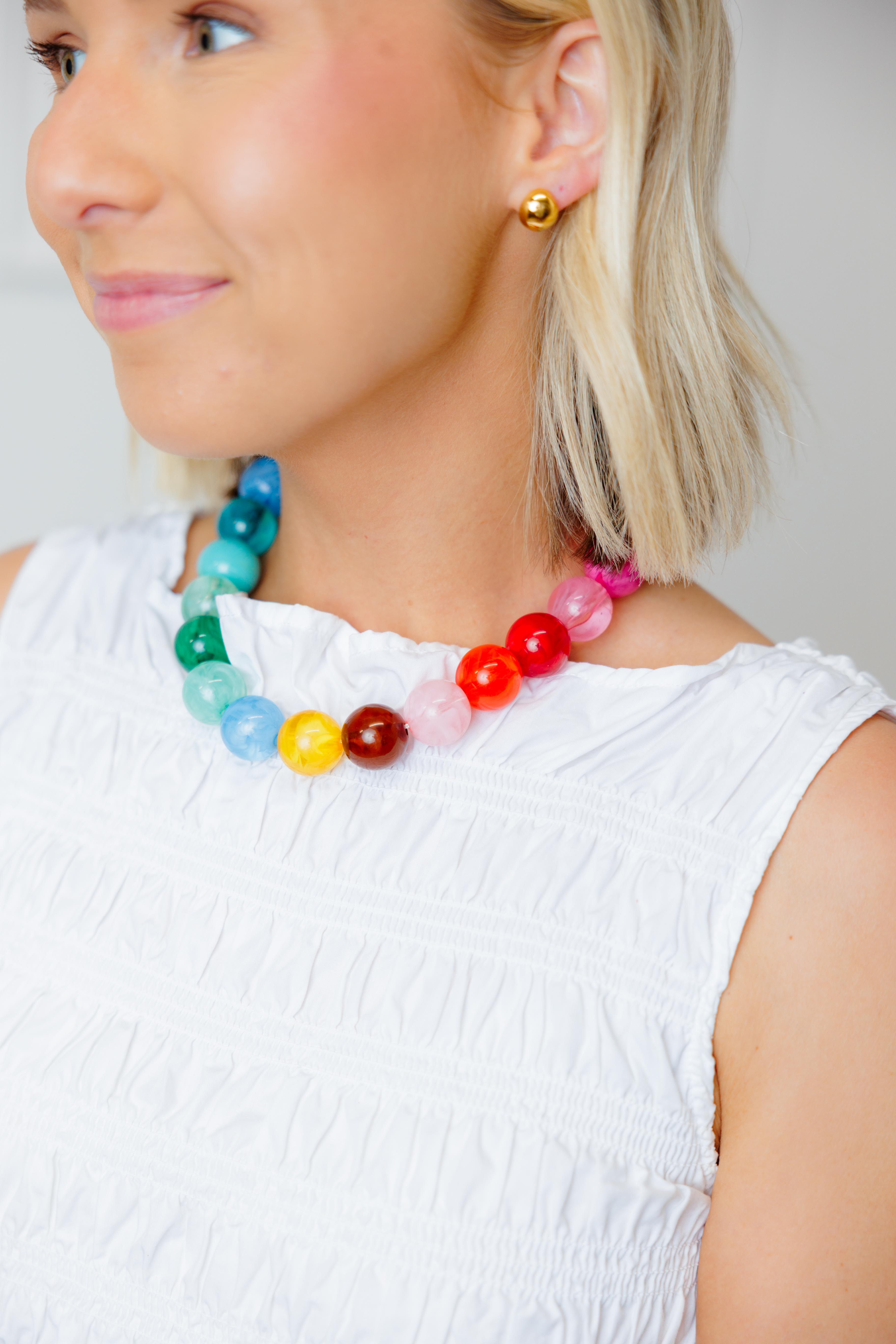 Pop of Color Beaded Necklace