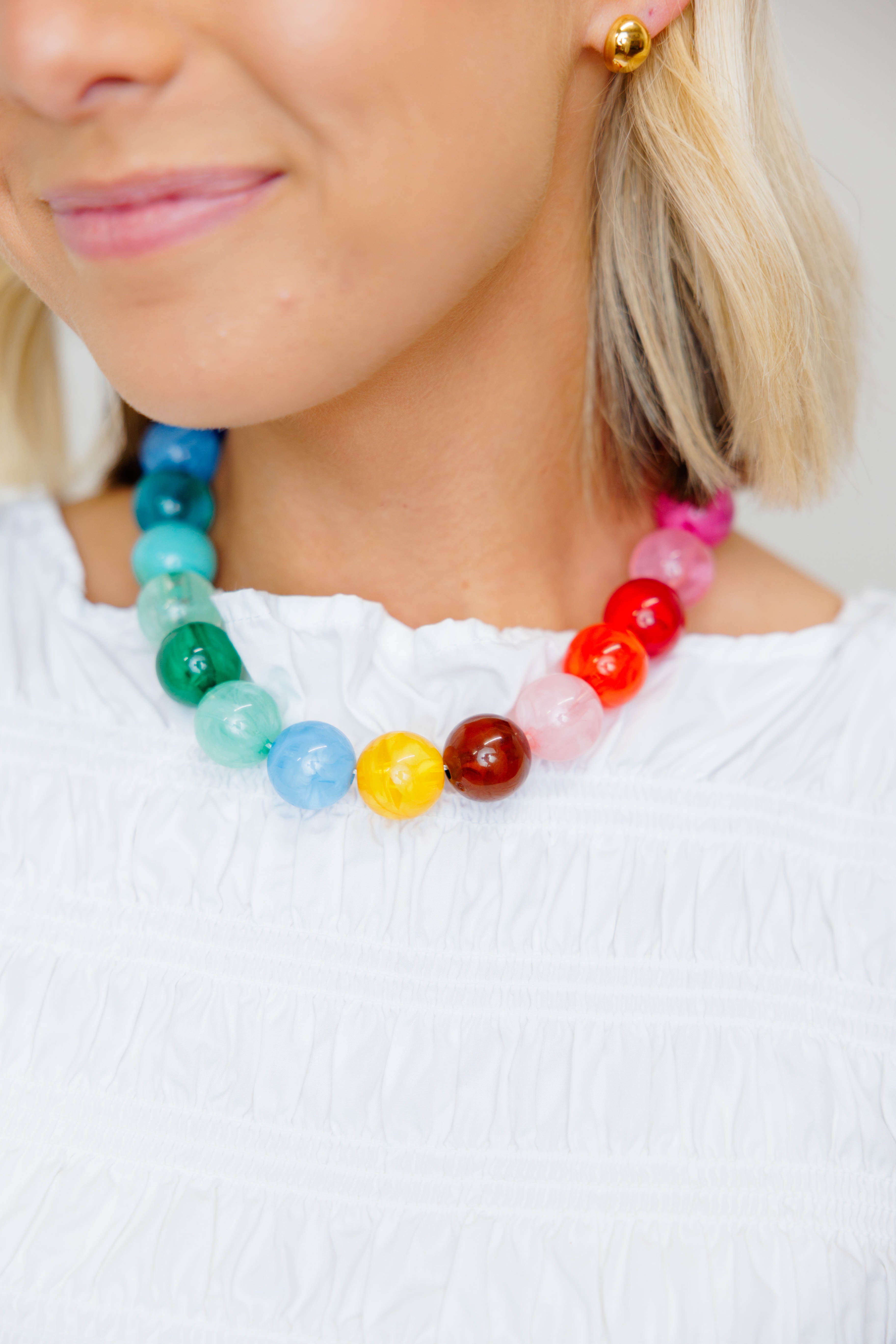 Pop of Color Beaded Necklace