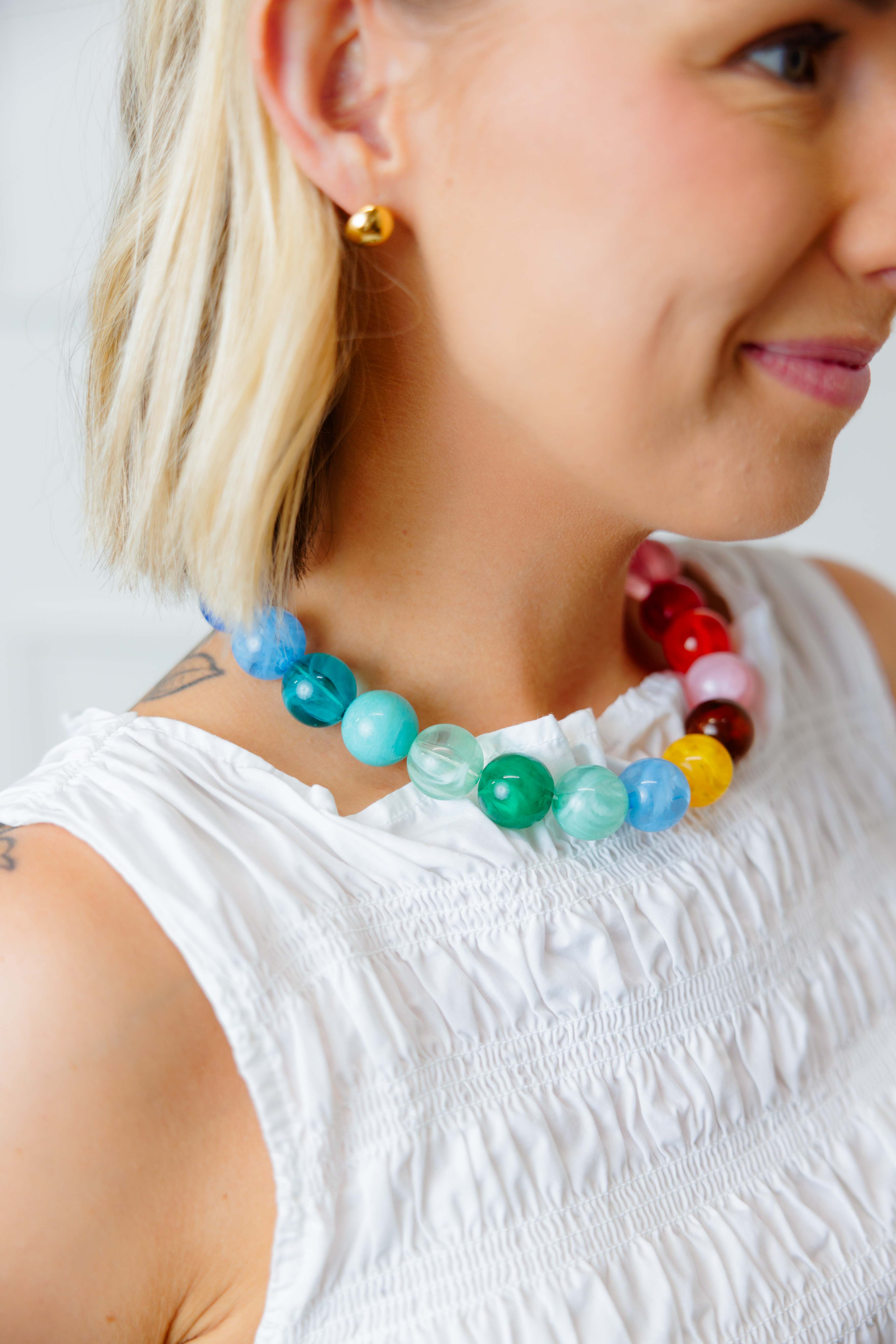 Pop of Color Beaded Necklace