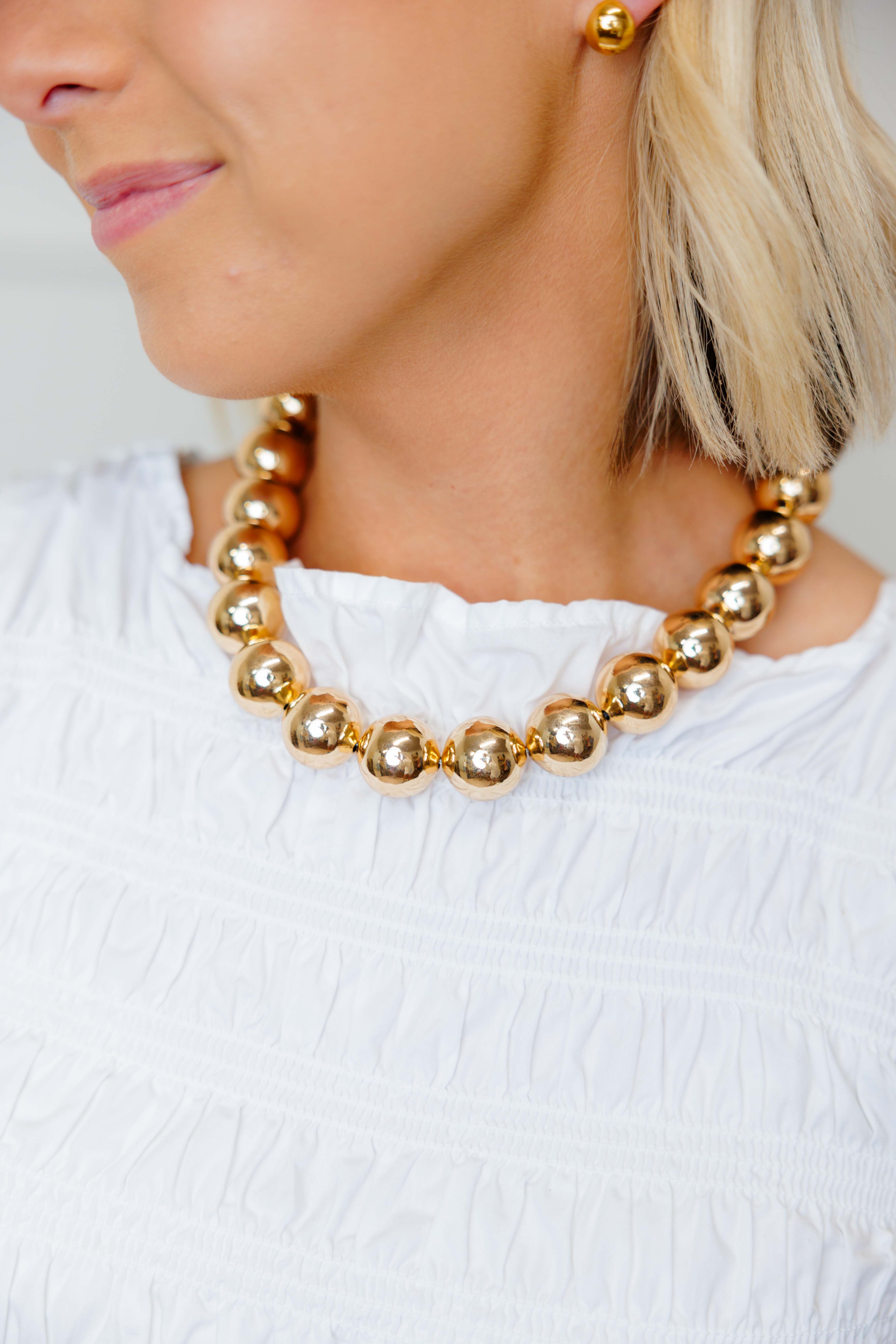 Marjorie Gold Beaded Necklace