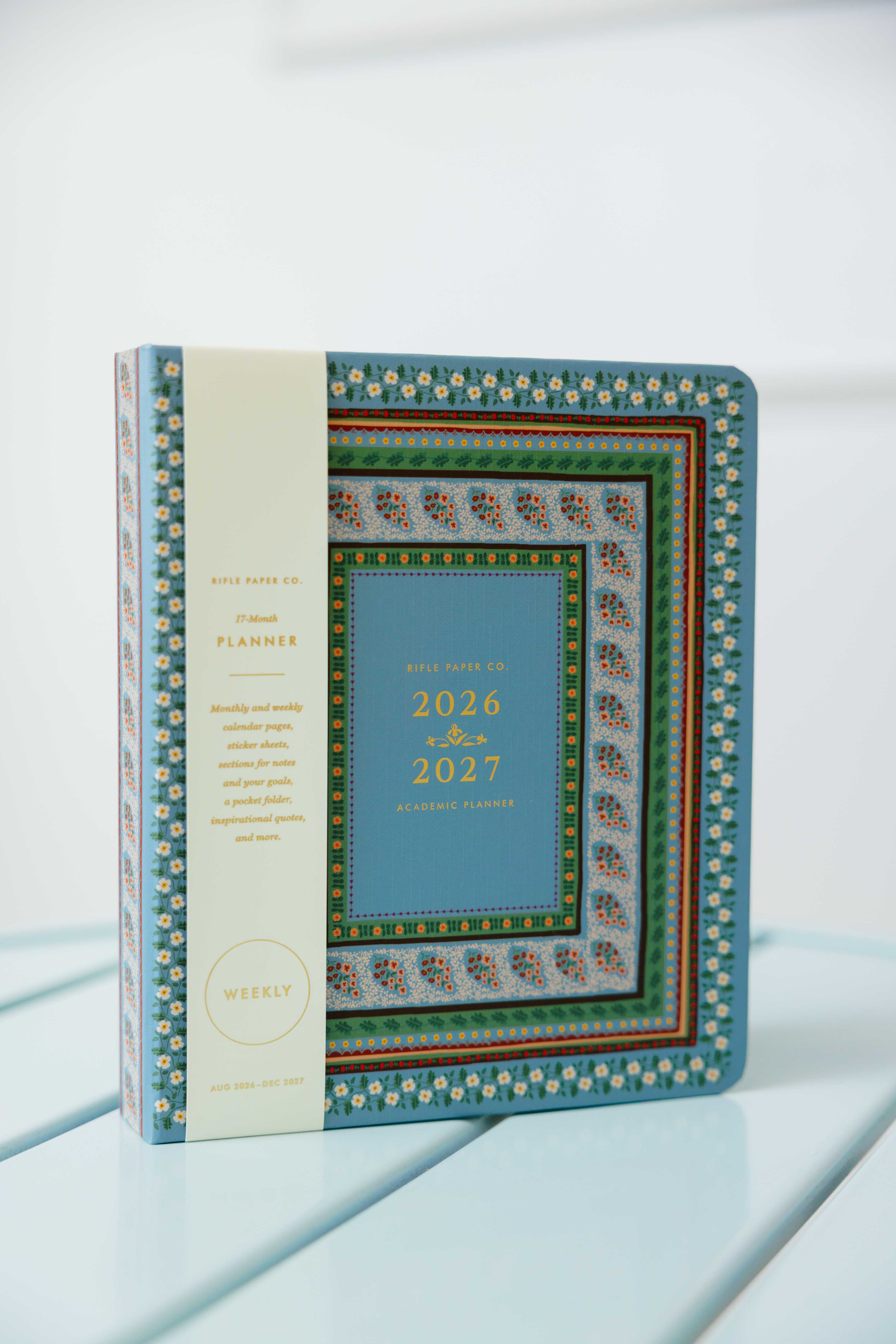 Paisley Stripe 17-Month Academic Sprial Planner