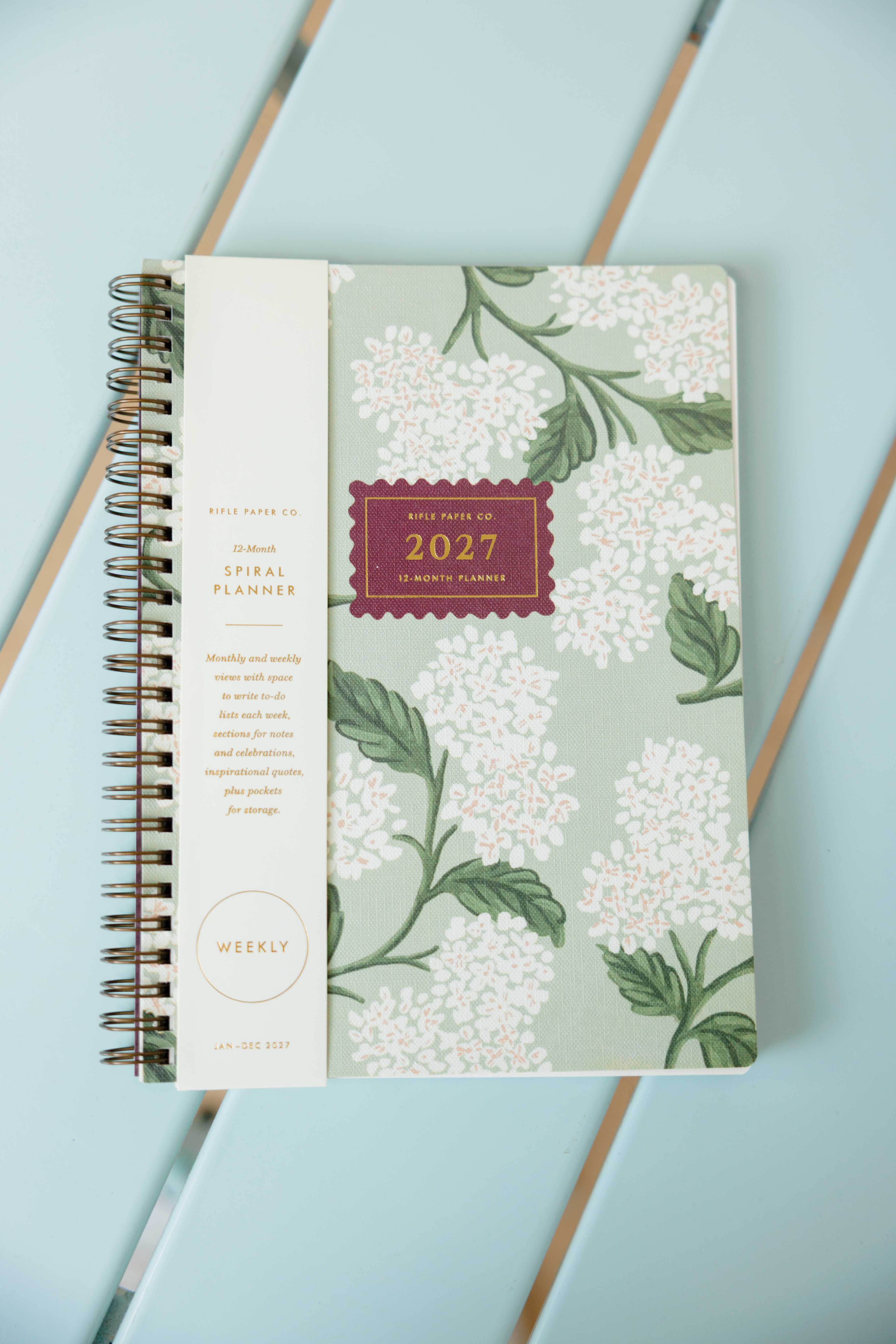 Sage Hydrangea 12-Month Sprial Planner