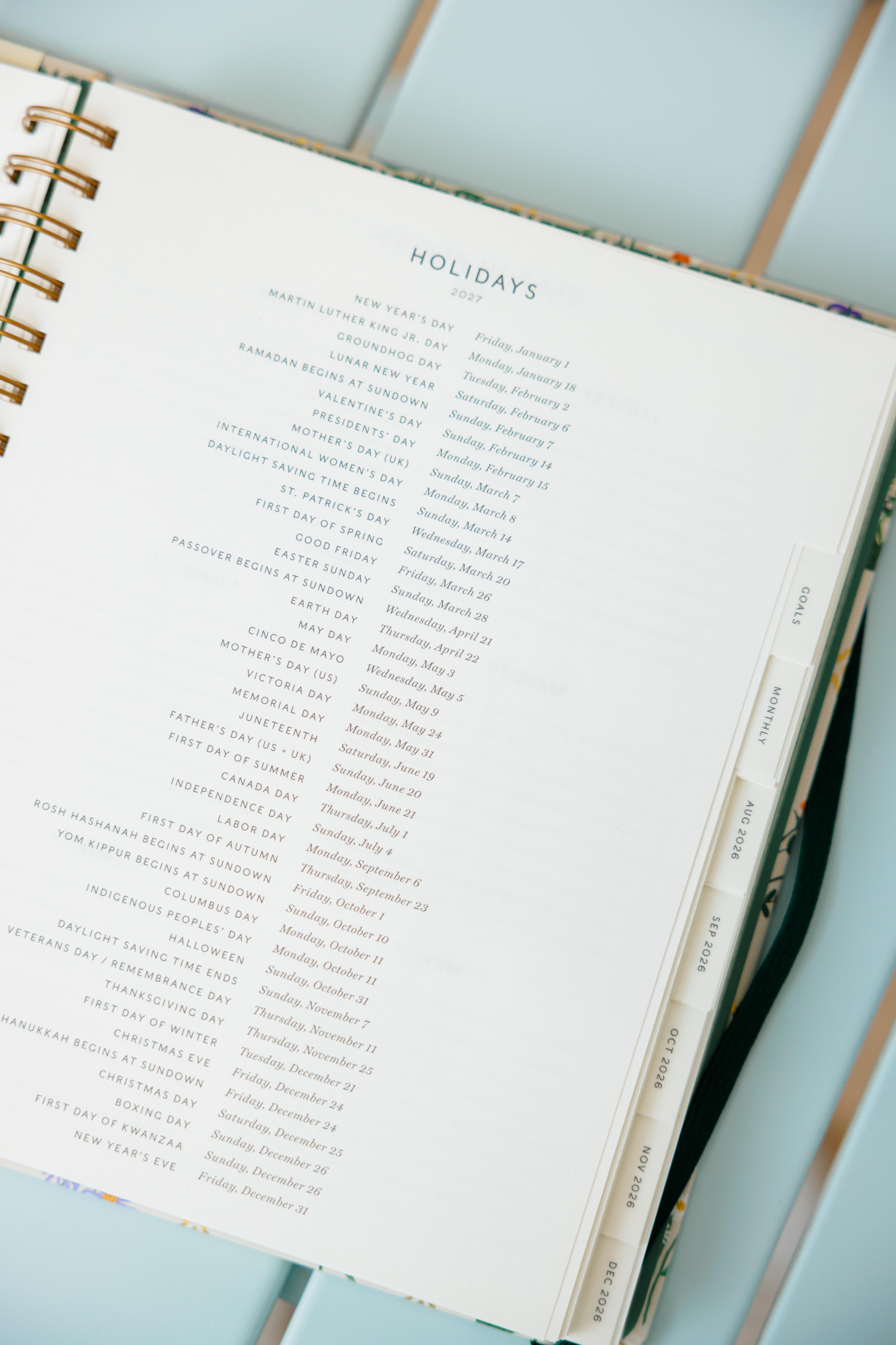 Garden Study 17-Month Academic Spiral Planner