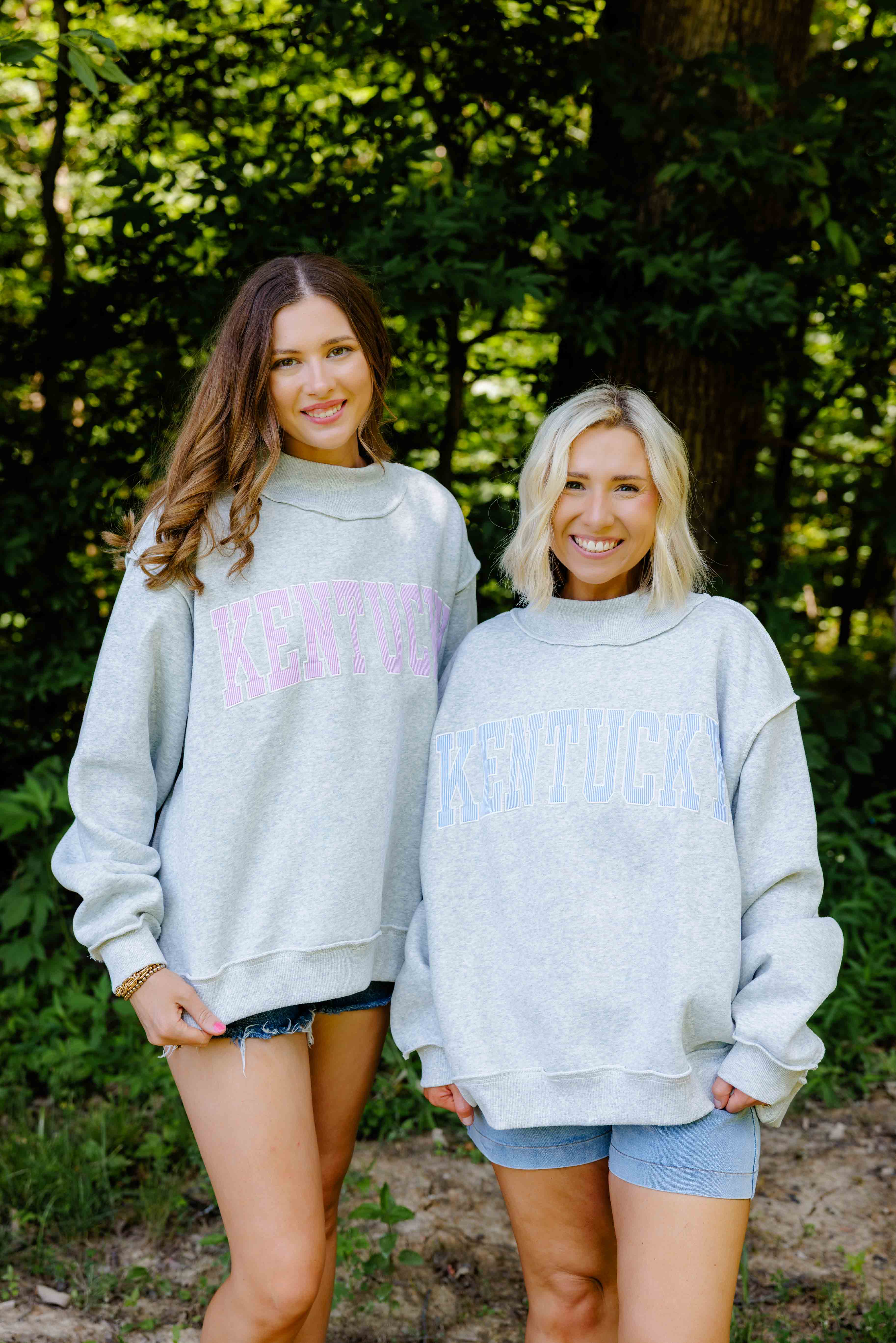 KY Stripe Mock Neck Sweatshirt