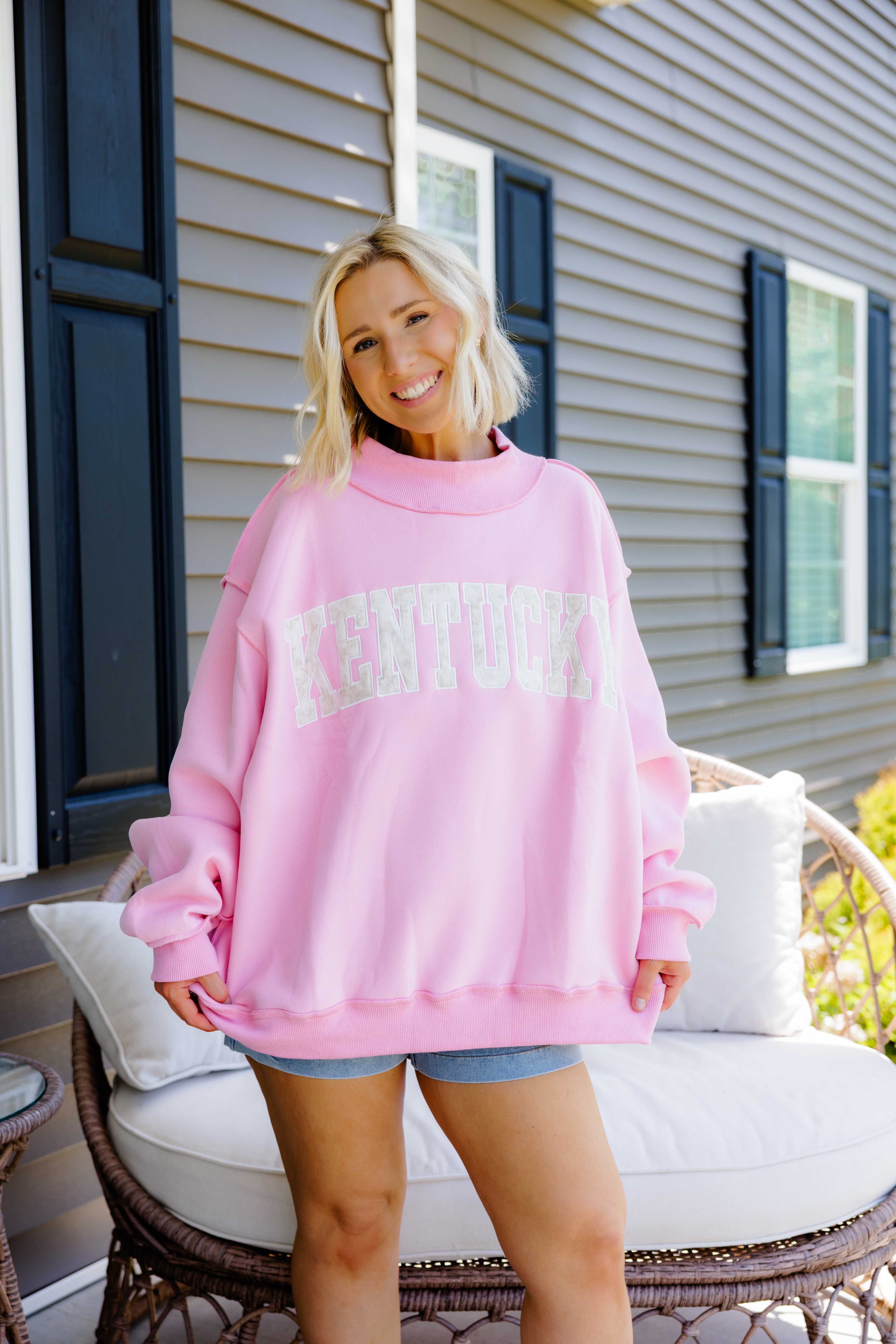 Pink Camo KY Mockneck Sweatshirt