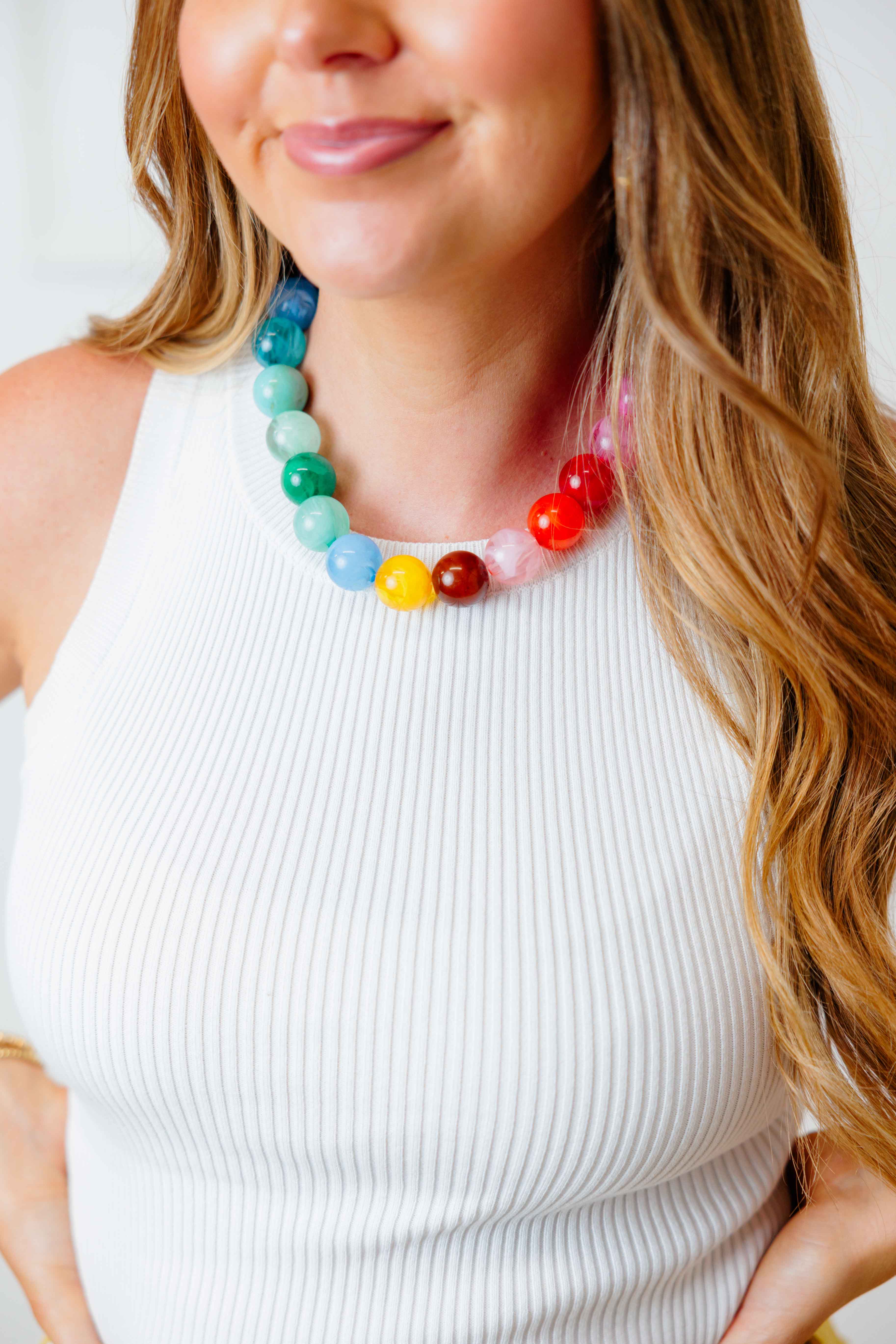 Pop of Color Beaded Necklace