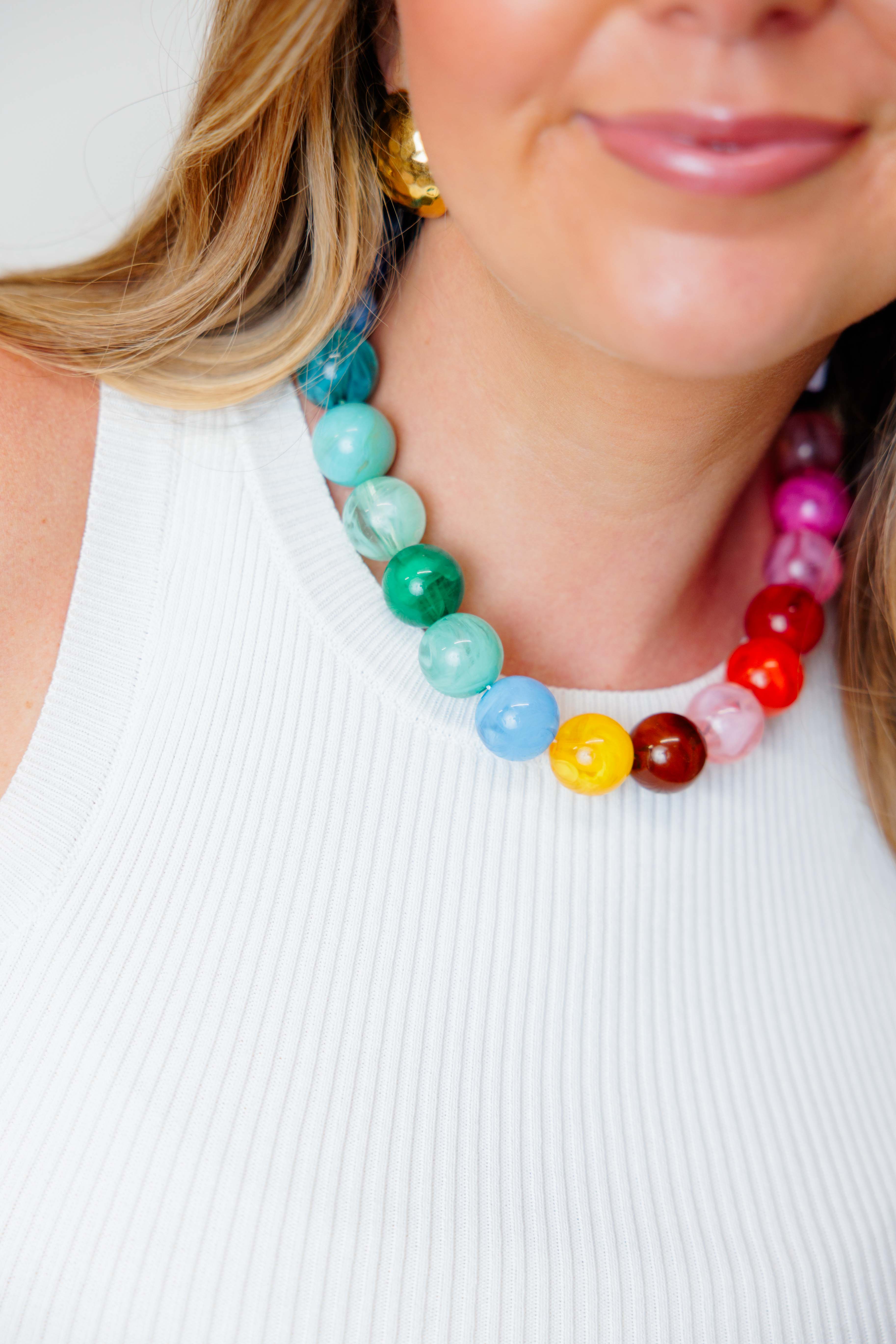 Pop of Color Beaded Necklace