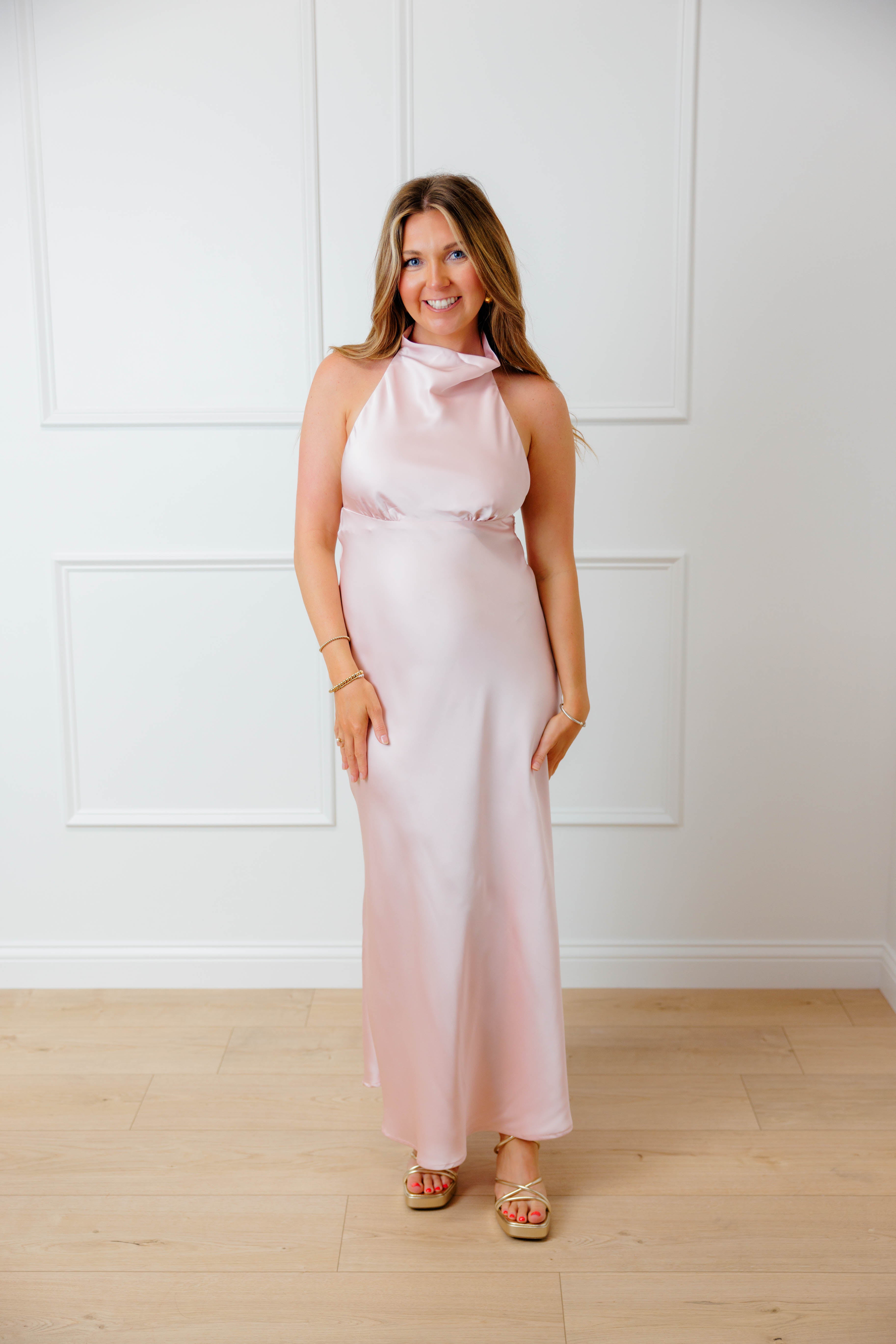 Pink Mermaid Midi Dress
