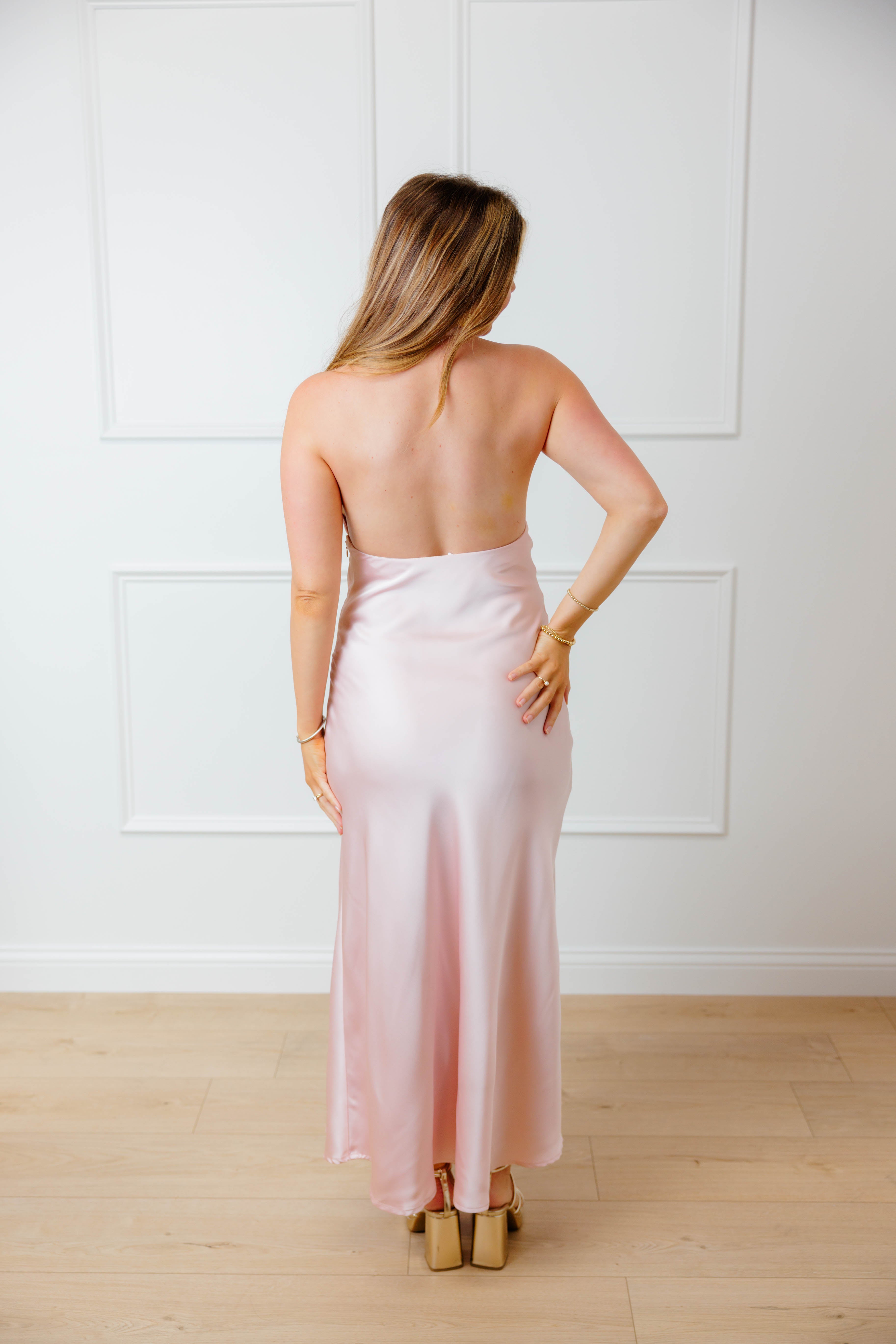 Pink Mermaid Midi Dress