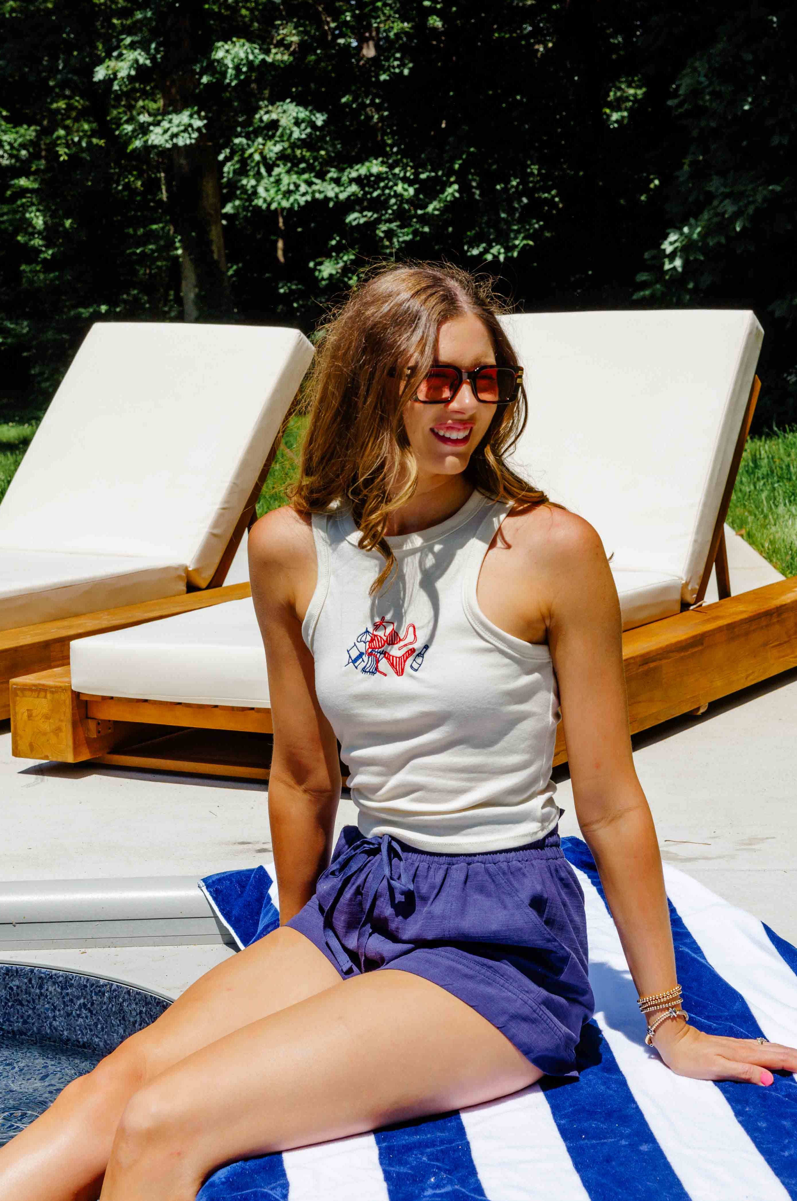 Americana Bikini Embroidered Tank