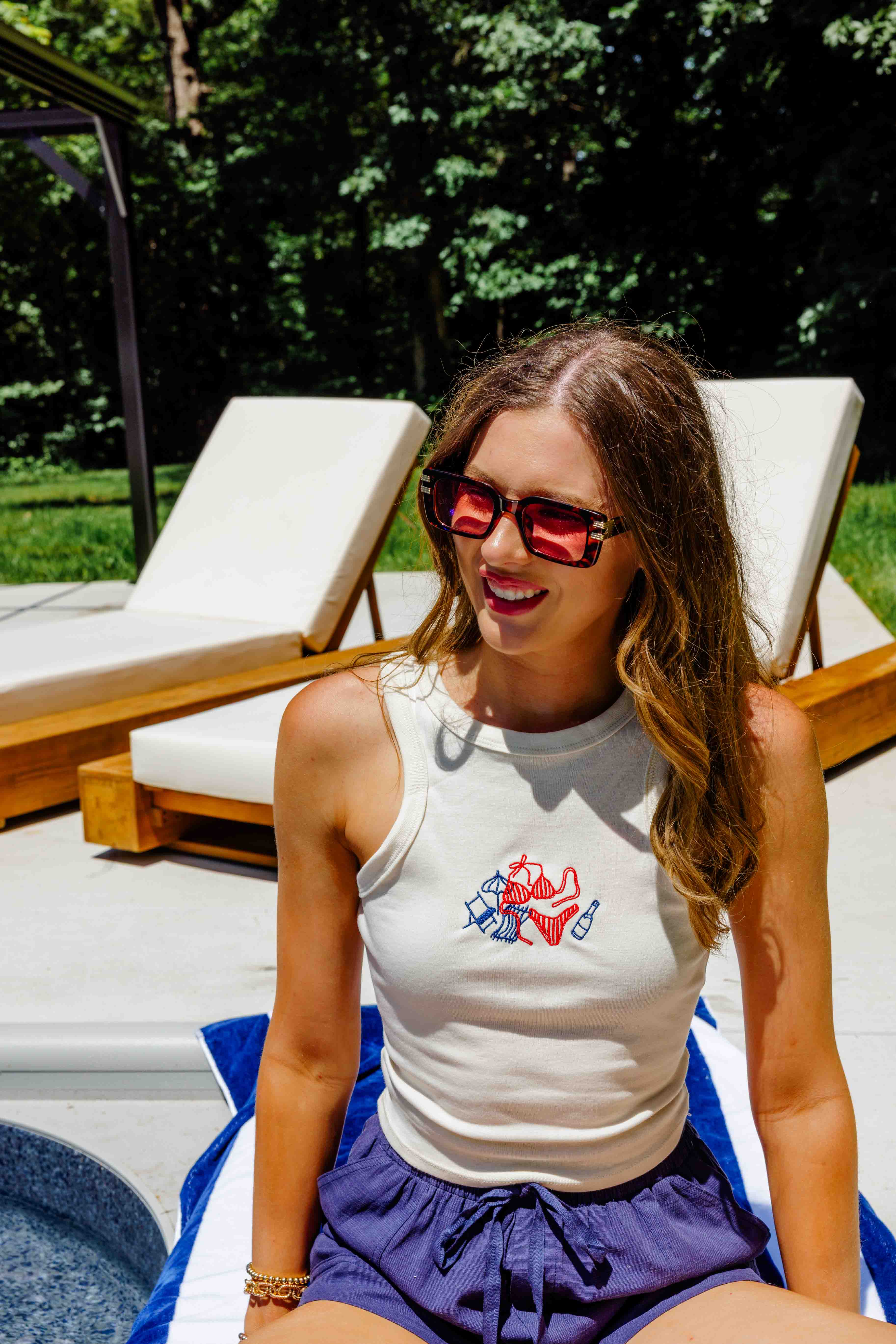 Americana Bikini Embroidered Tank