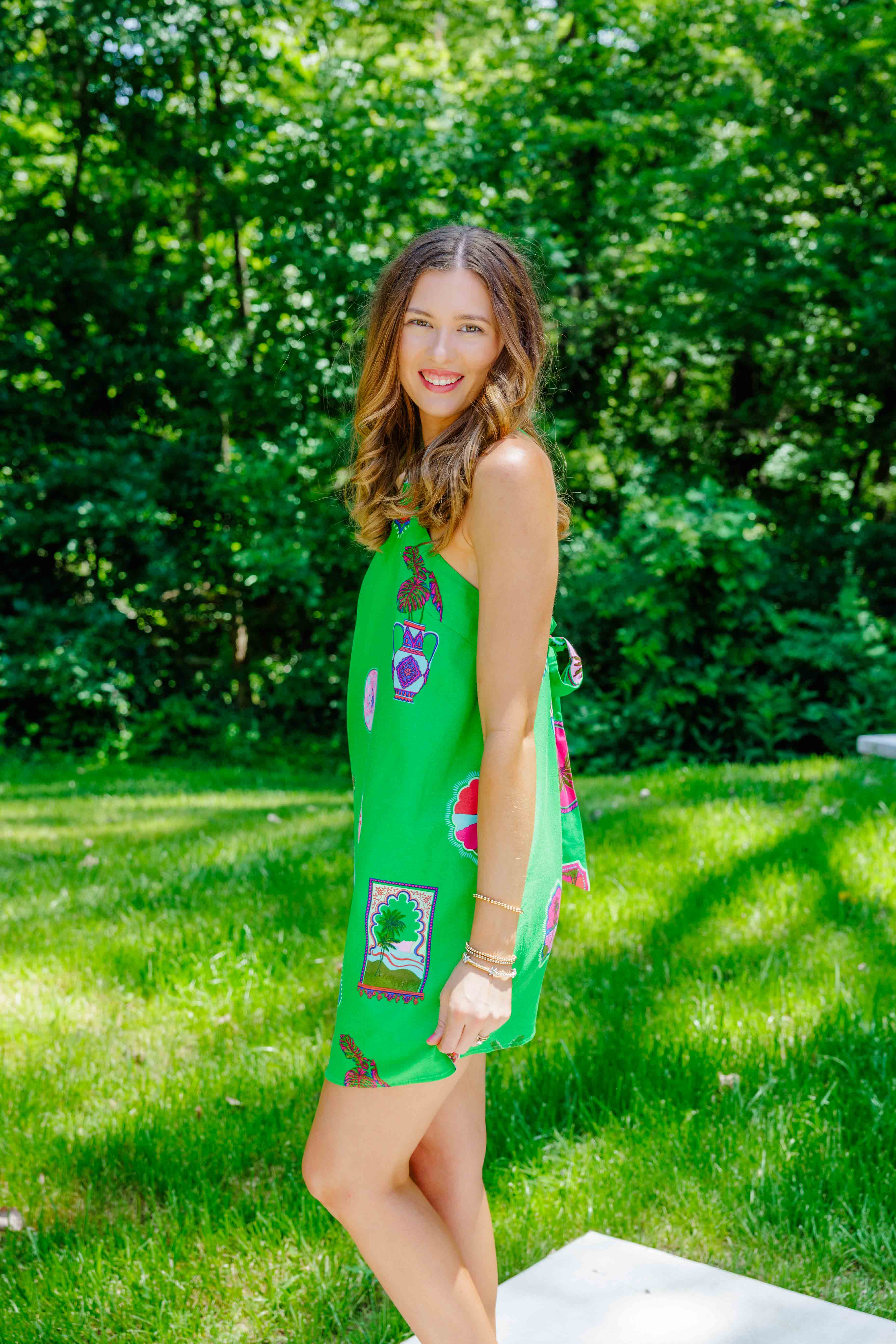 Postcard Halter Mini Dress