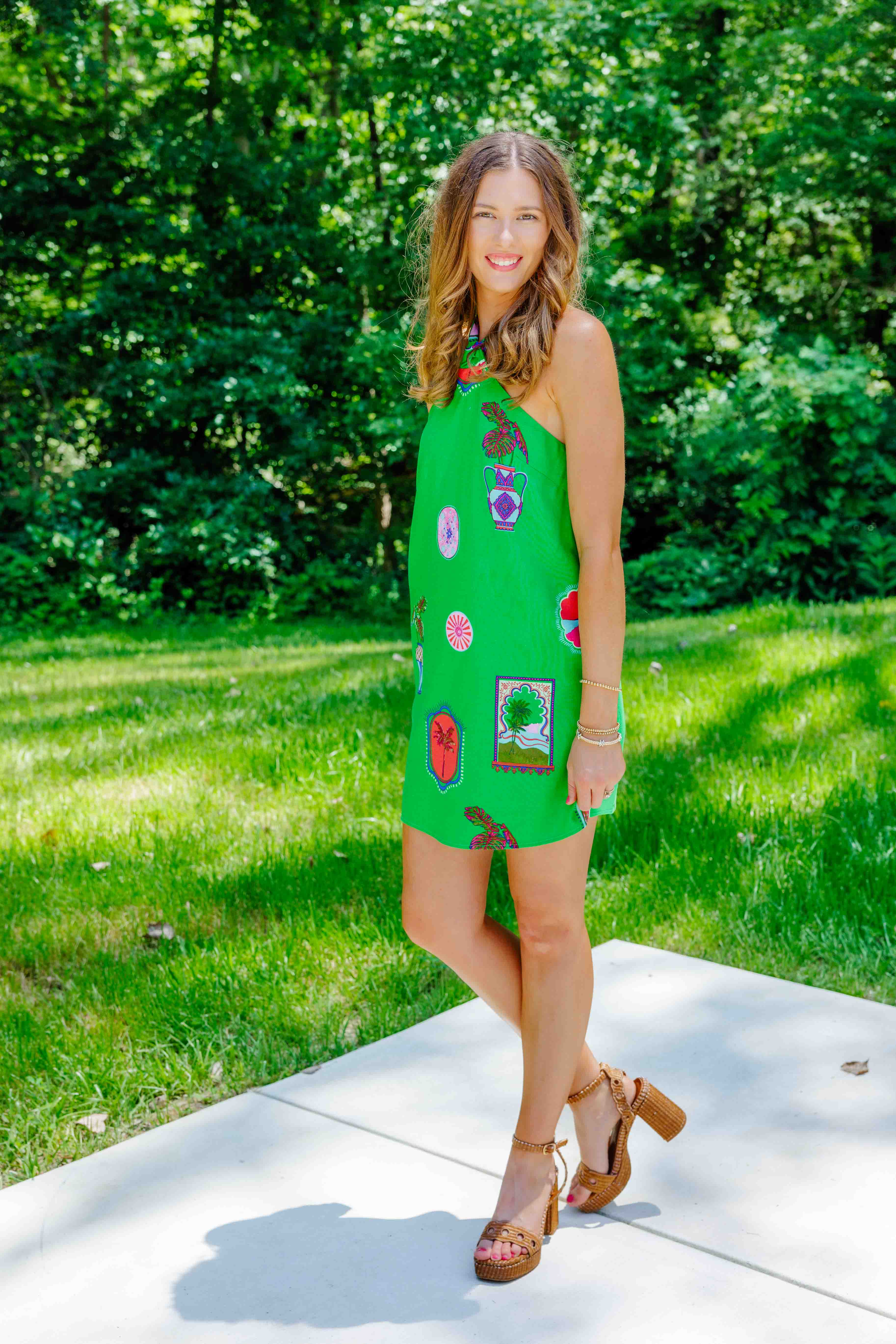 Postcard Halter Mini Dress