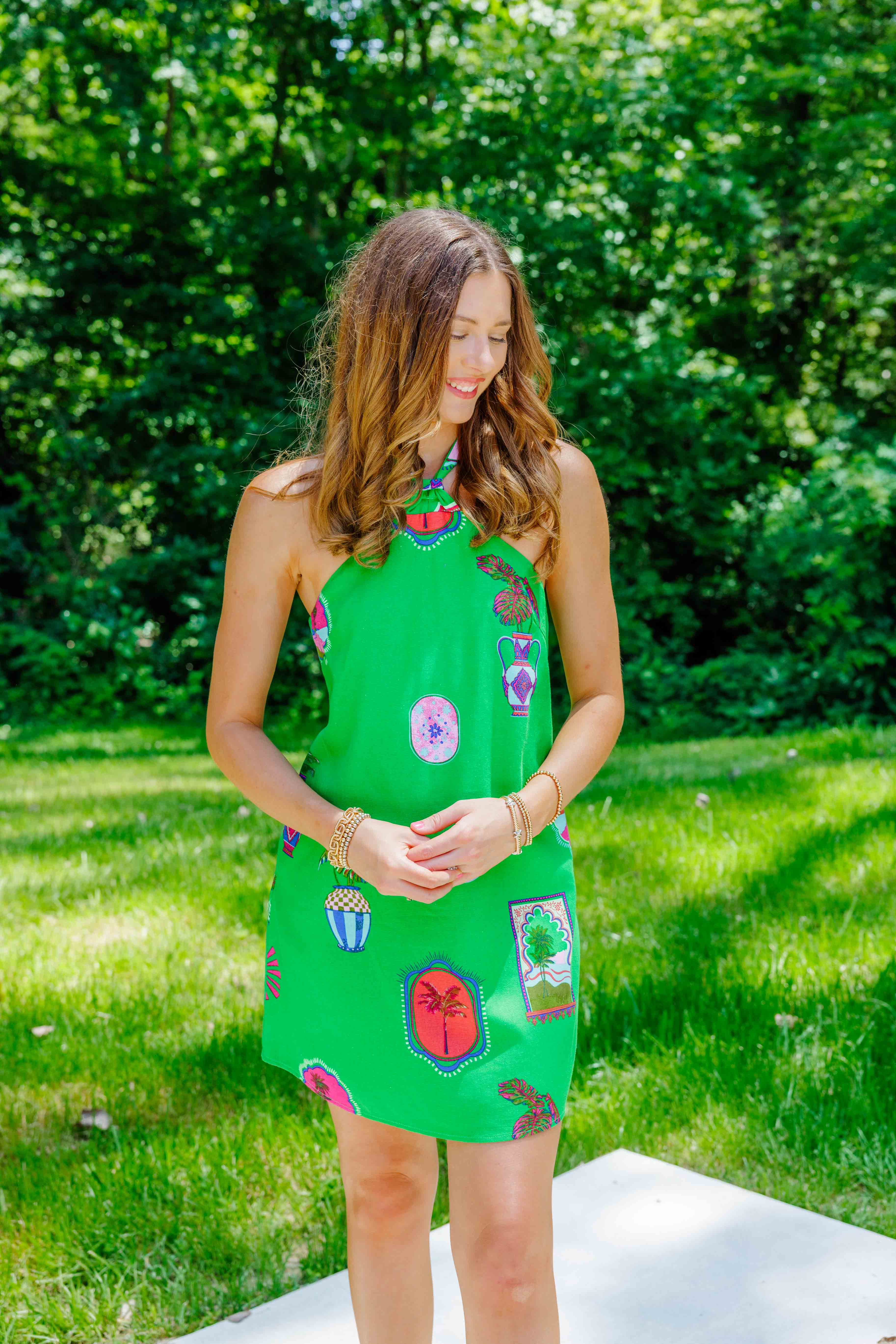 Postcard Halter Mini Dress