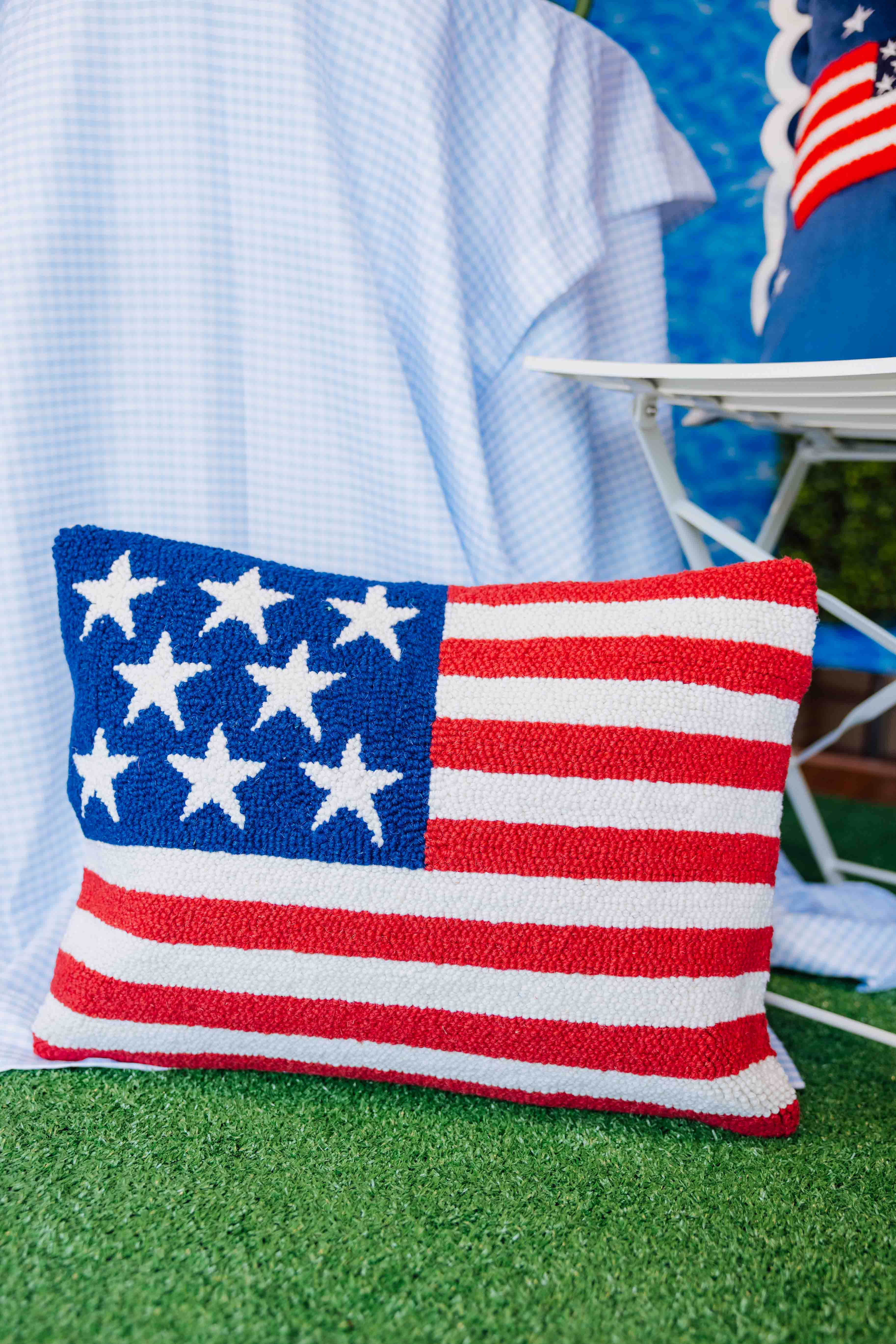 USA Flag Hook Pillow