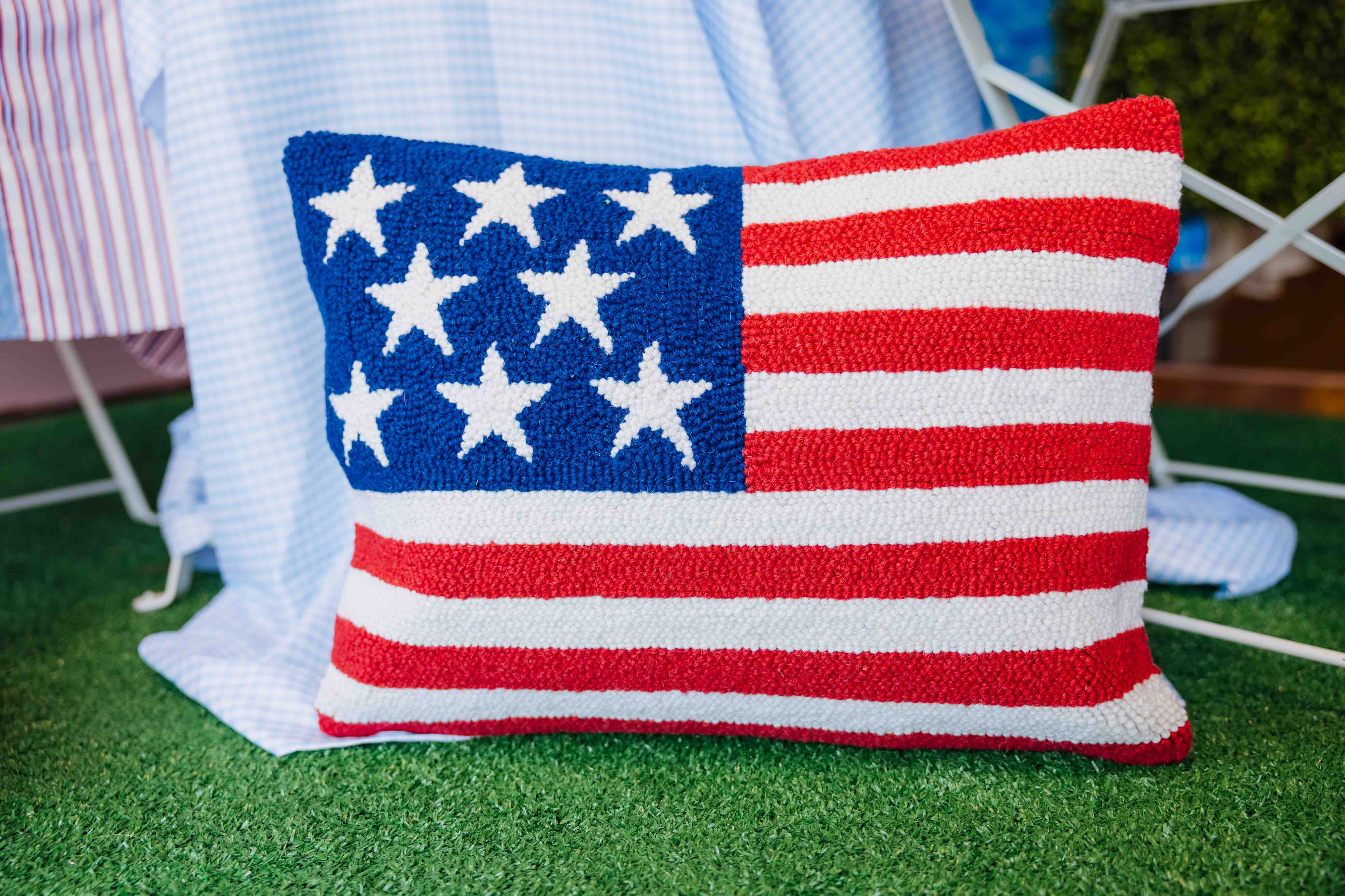 USA Flag Hook Pillow