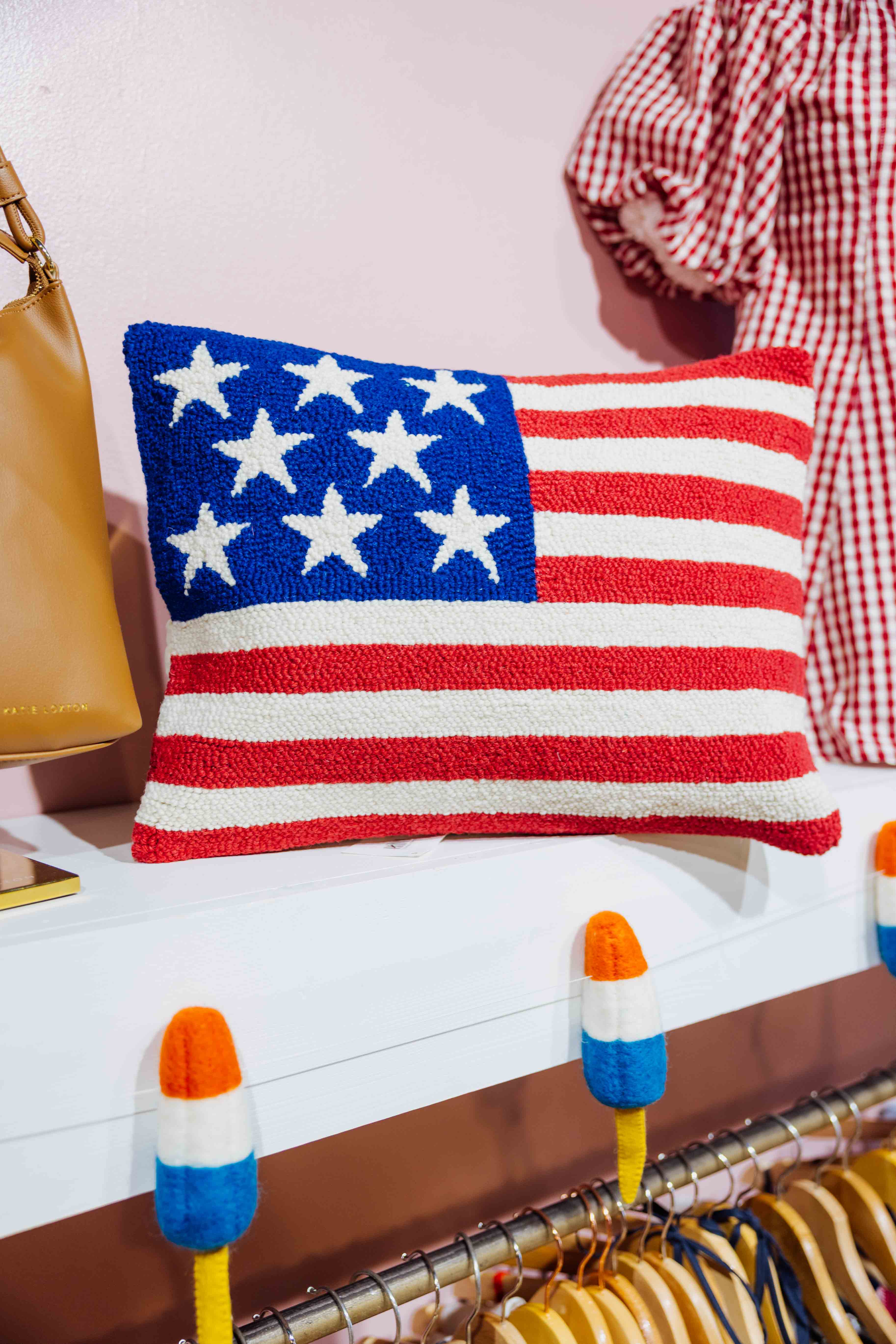 USA Flag Hook Pillow